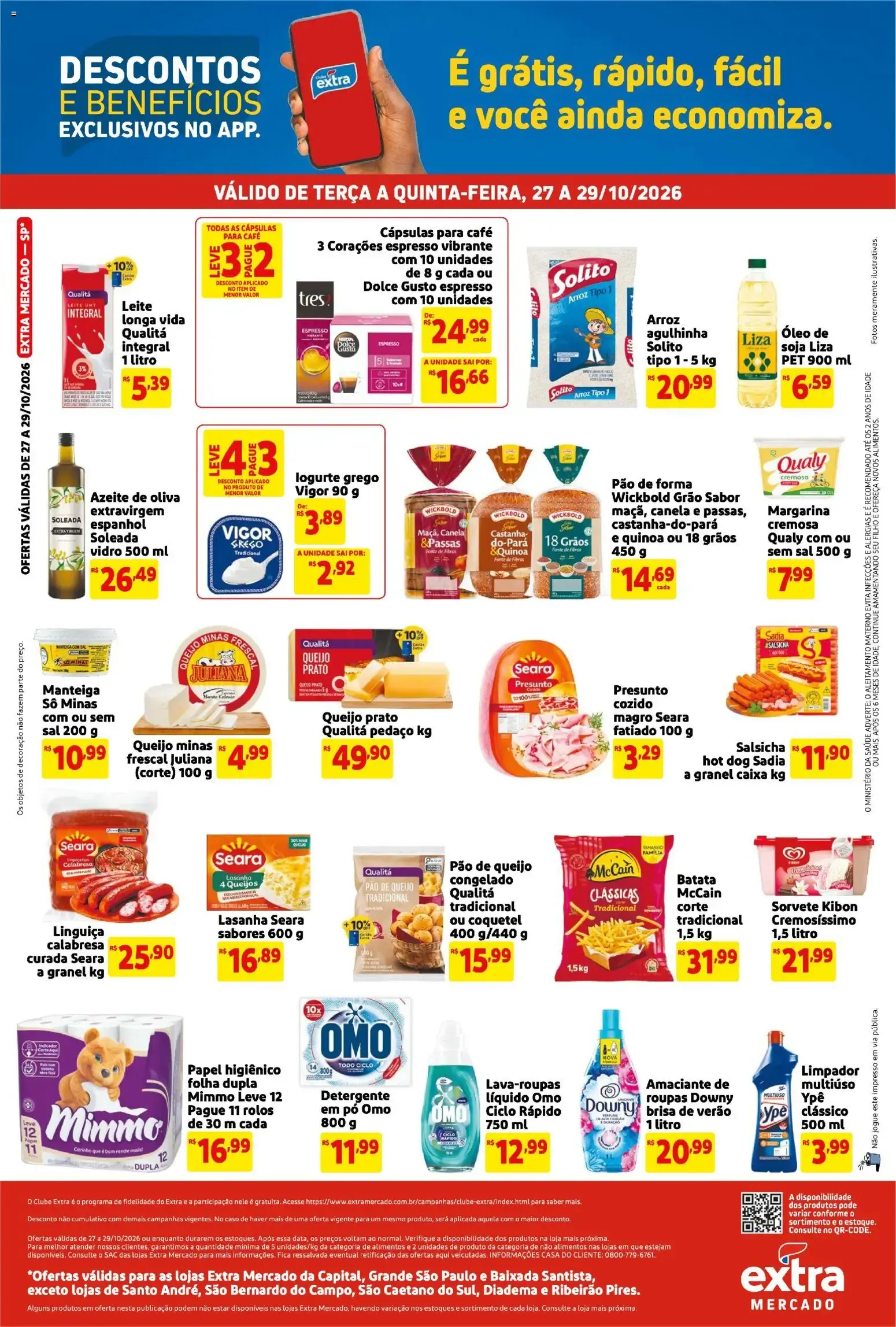Encarte de Folheto Extra ofertas de Mercado Terça e Quinta de 27/10/2026 | Promoção 27 de outubro até 29 de outubro 2026 - Pagina 2