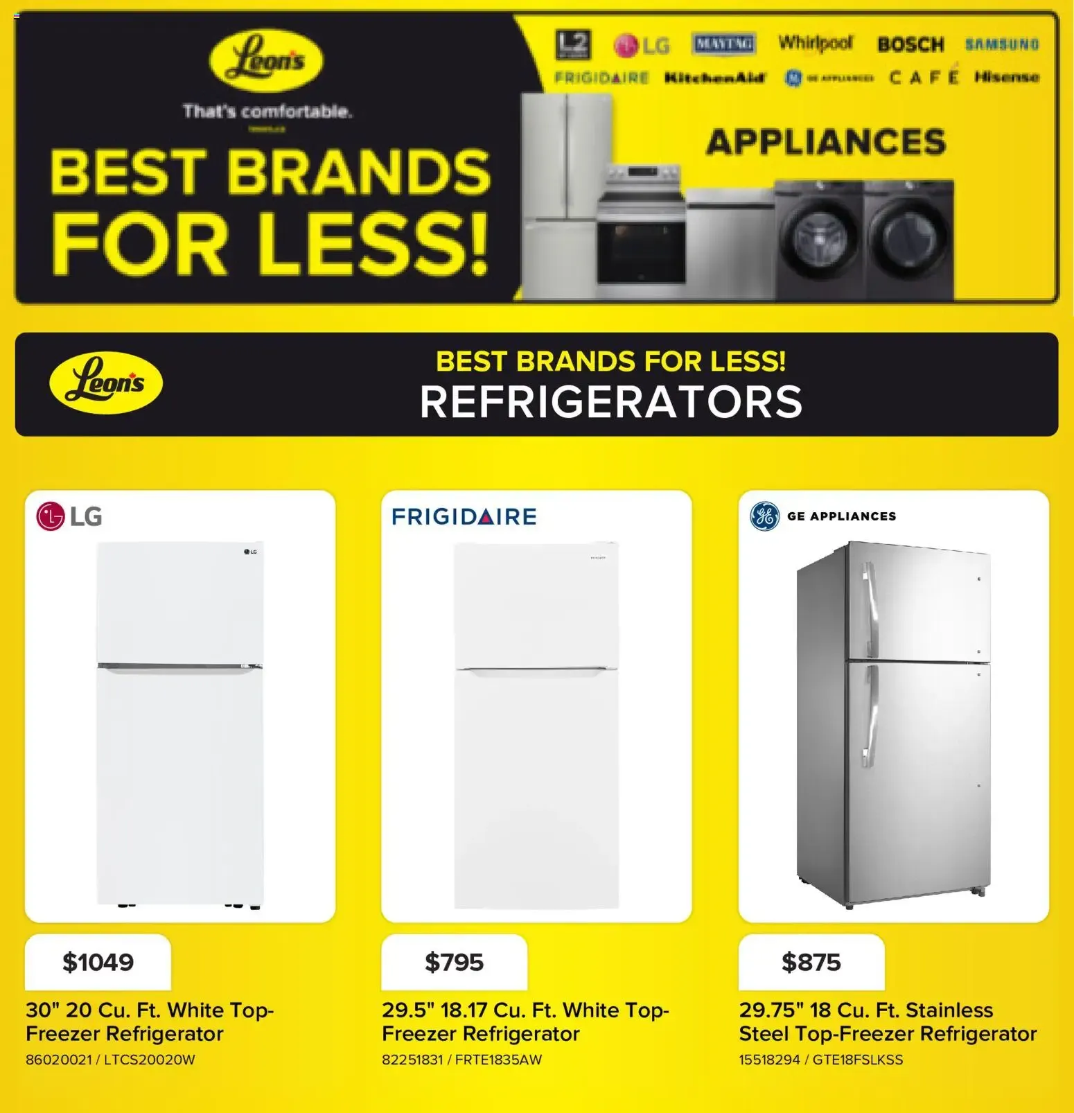 Leon's - BBFL appliances from Sep 3, 2026 > weekly specials & deals from September 3 to September 9 2026 - flyer page 1