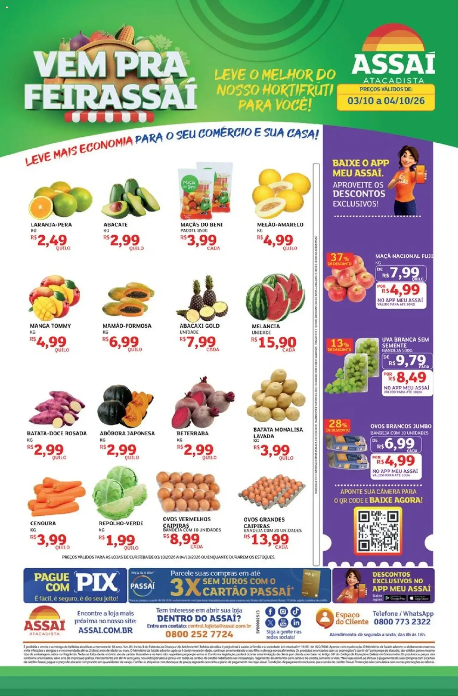 Encarte de Assaí Atacadista ofertas - PR de 03/10/2026 | Promoções Online 3 de outubro até 4 de outubro 2026 - Pagina 1