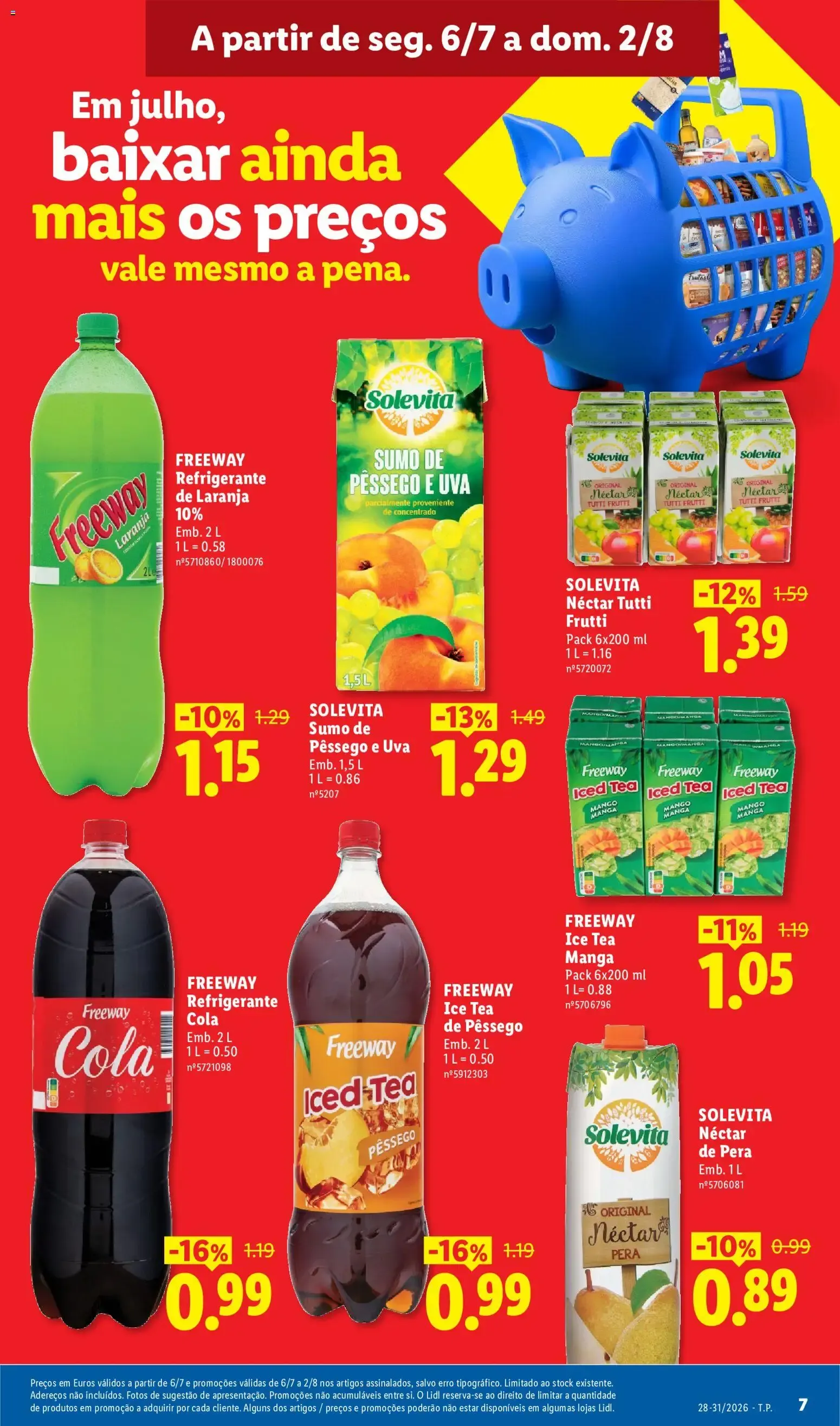 Folheto Lidl: Em julho, baixar ainda mais os preços de 6 de julho até 31 de agosto 2026 - Pagina 7