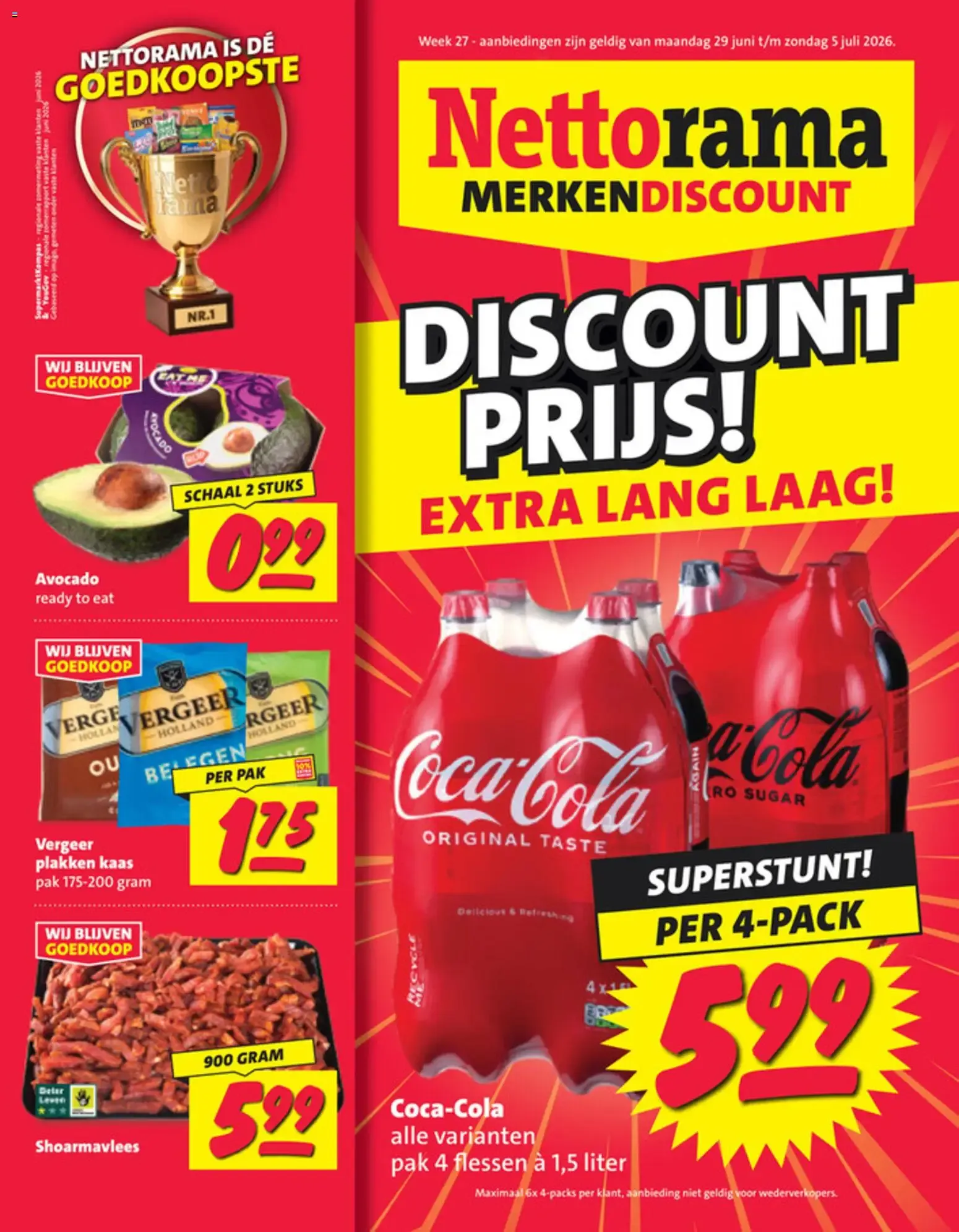 Nettorama Merkendiscount van 29 juni tot 5 juli 2026 - Folder pagina 1