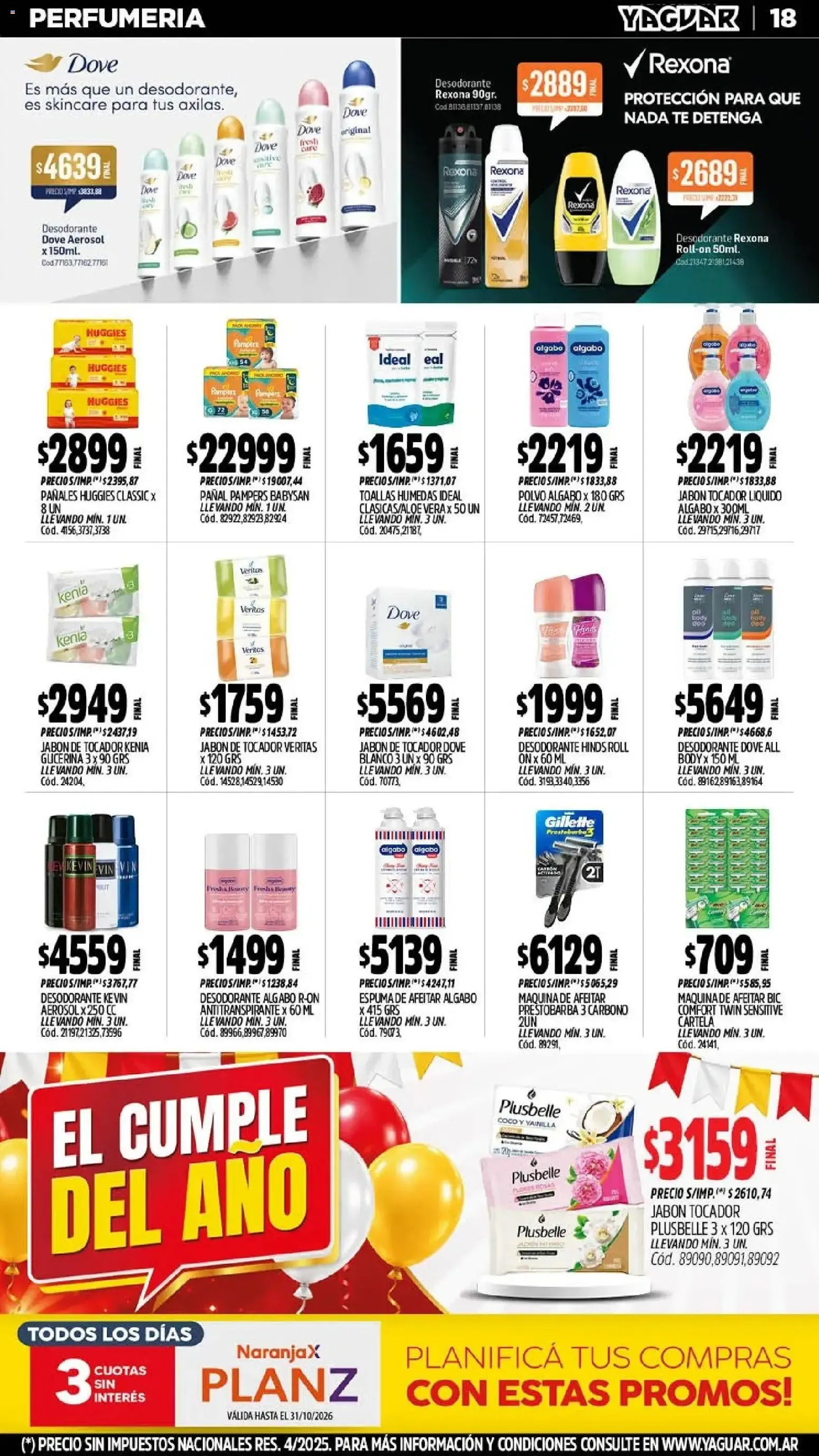 Ofertas de Mayorista Yaguar - El Cumple del Año 38 19 de octubre al 24 de octubre 2026 - Página 20 del catálogo