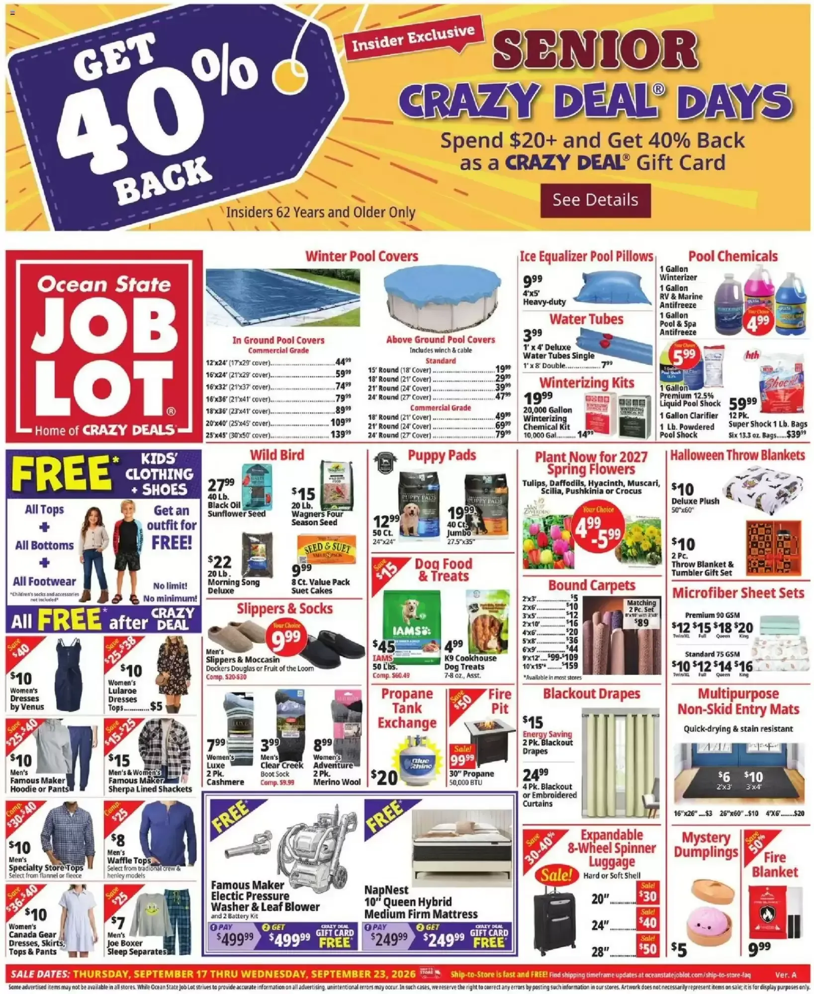 Weekly ad Ocean State Job Lot flyer week 38 from September 17 to September 23 2026 - Page 1
