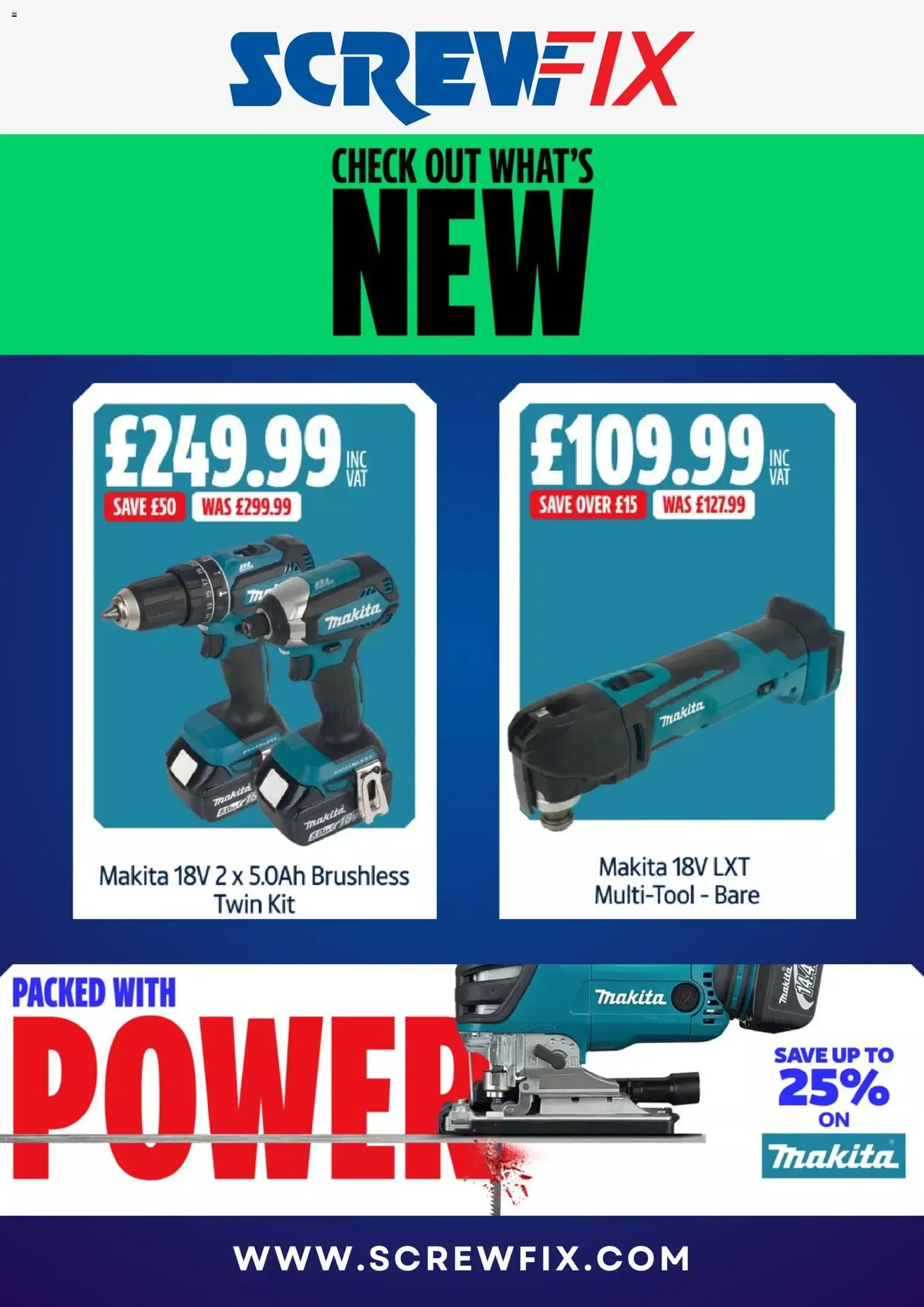 Screwfix: Novedades en herramientas Makita from 18 September to 18 October 2026 - Catalogue Page 1