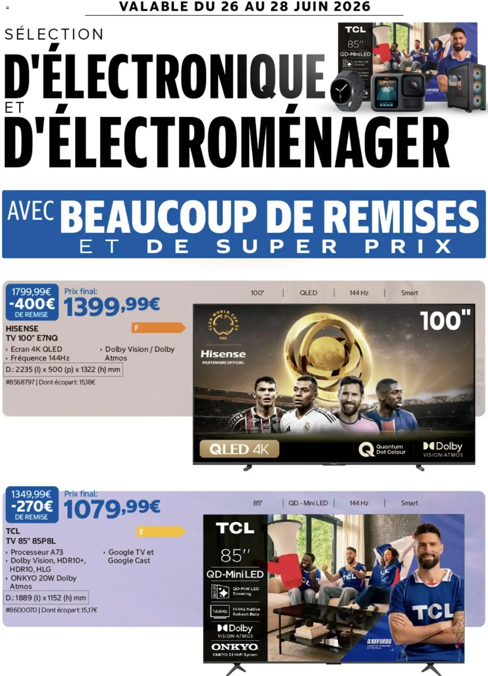 Costco Sélection d'électronique et d'électroménager à partir du 26/06/2026 - promo en ligne