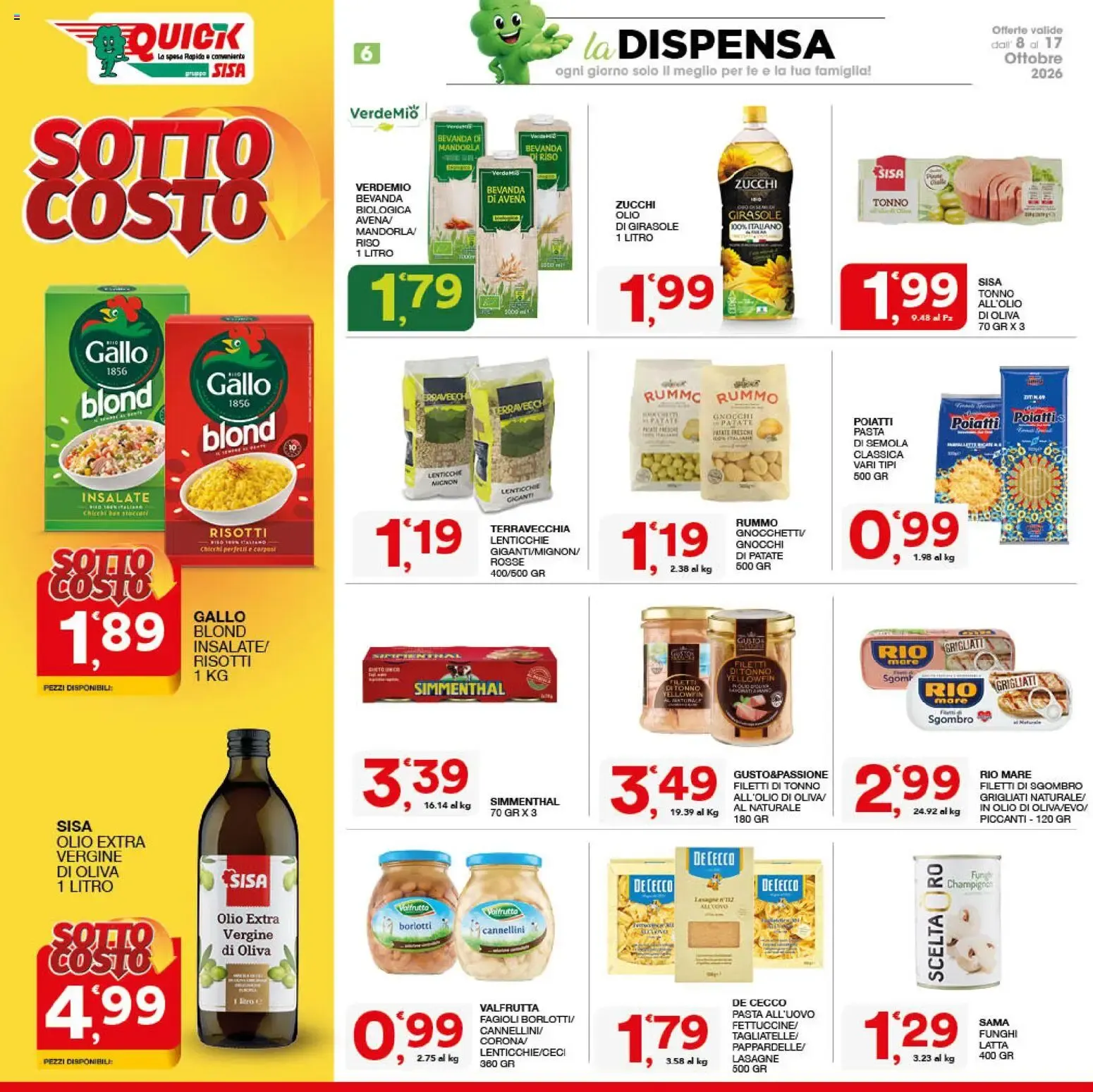Nuovo SISA volantino Quick dal 08/10/2026 > offerte anteprima 🛍️ da 8 ottobre a 17 ottobre di 2026 - Pagina del volantino 6