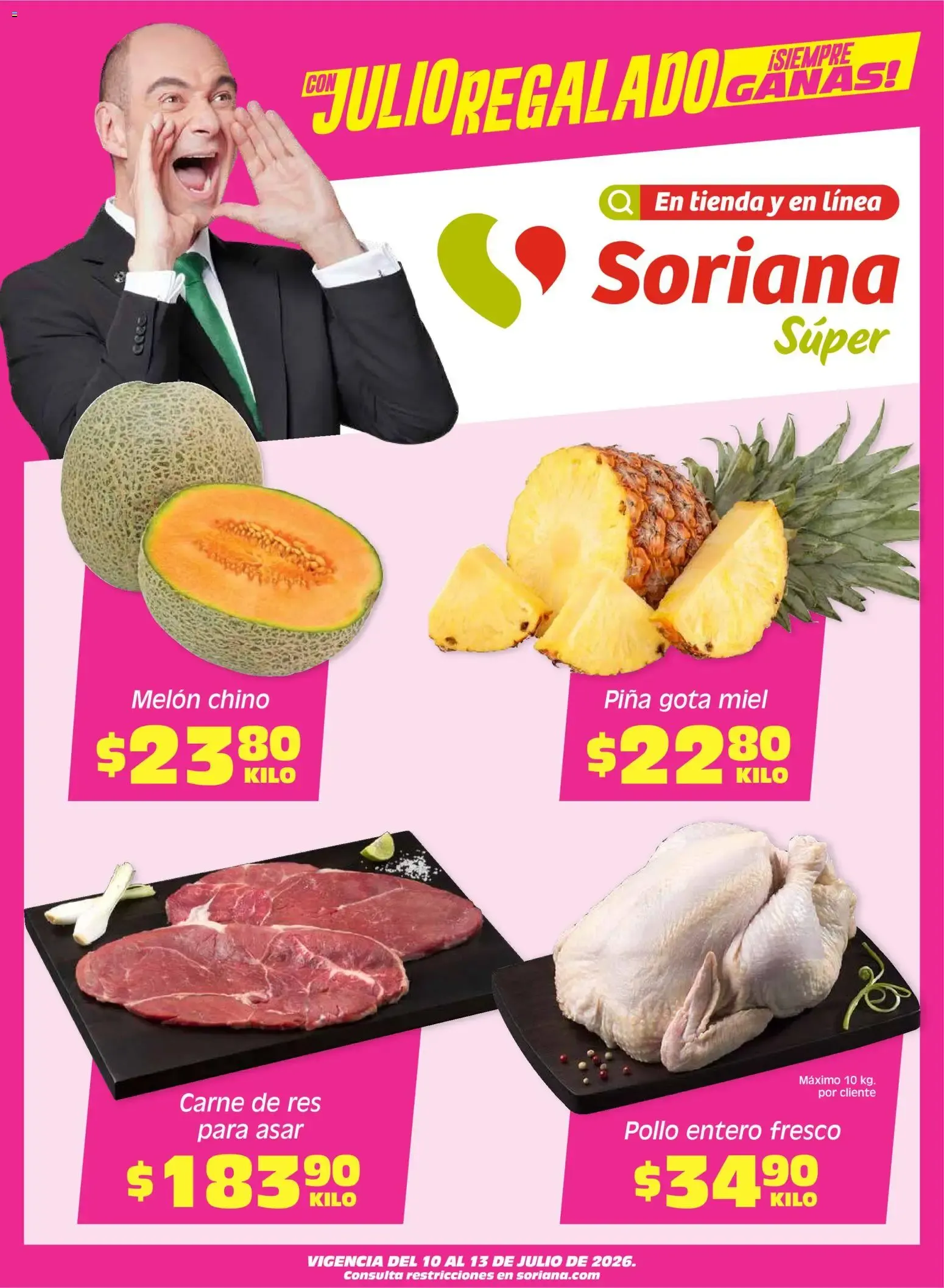 Catálogo de SORIANA ofertas hoy de 10/07/2026 - Folleto Julio 10 de julio al 13 de julio 2026 - Pagina 1