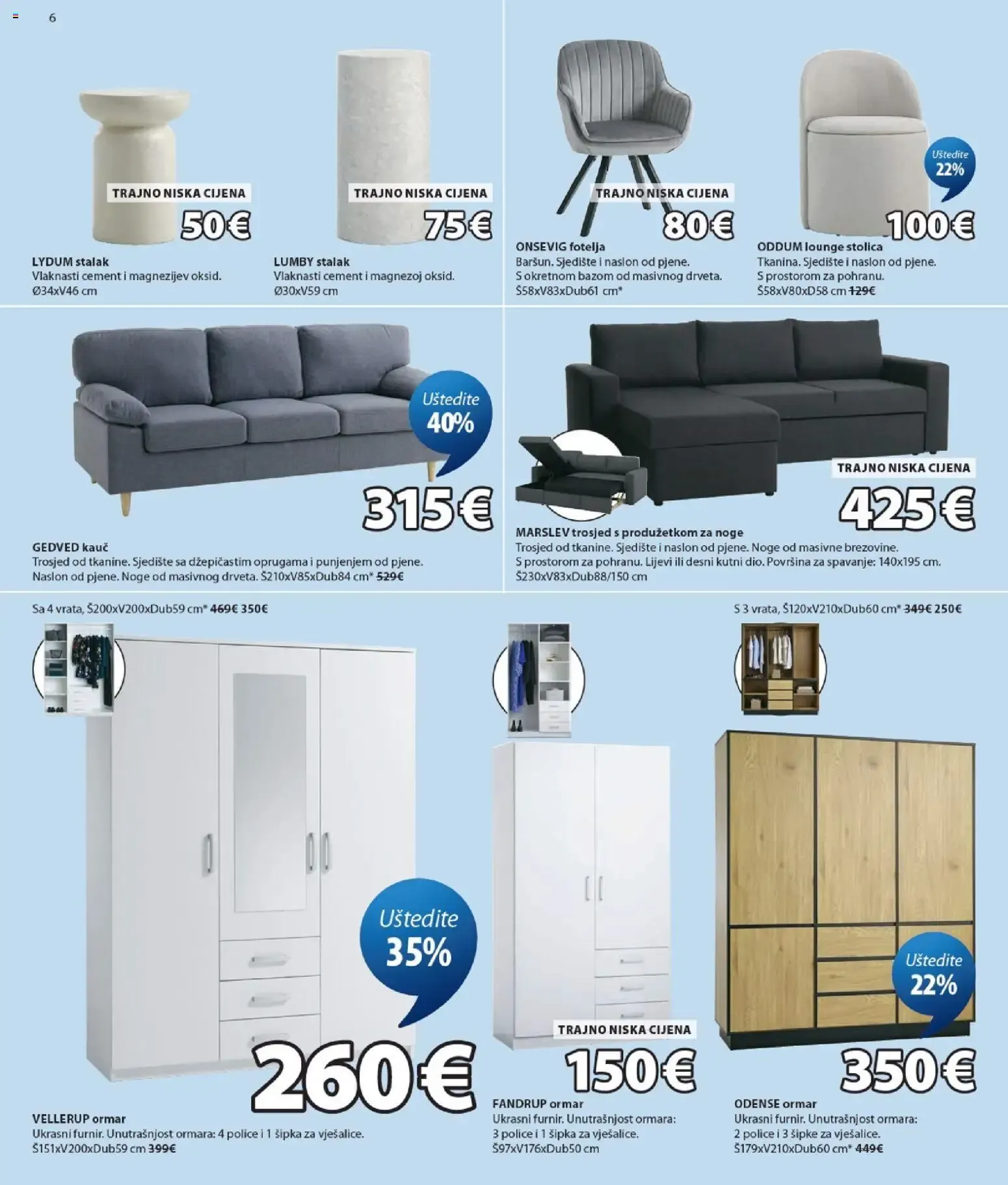 Katalog JYSK: Izvrsna ponuda za vaš dom od 19. kolovoza do 1. rujna 2026. - Pregled Stranica 6