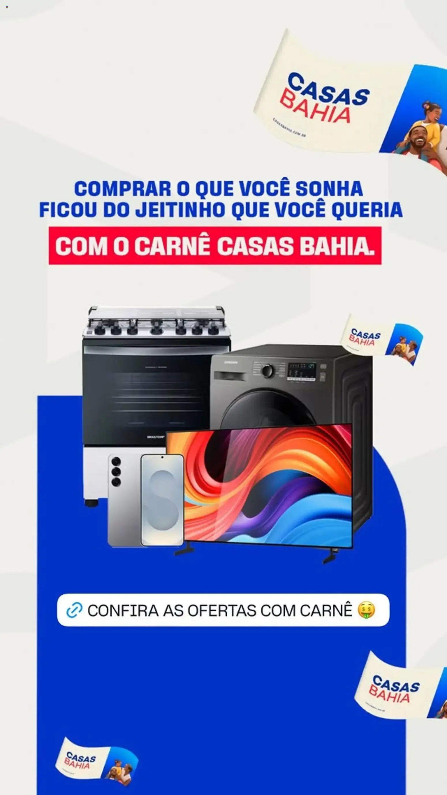Encarte de Casas Bahia: Ofertas com o Carnê 14 de agosto até 27 de agosto 2026 - Pagina 1