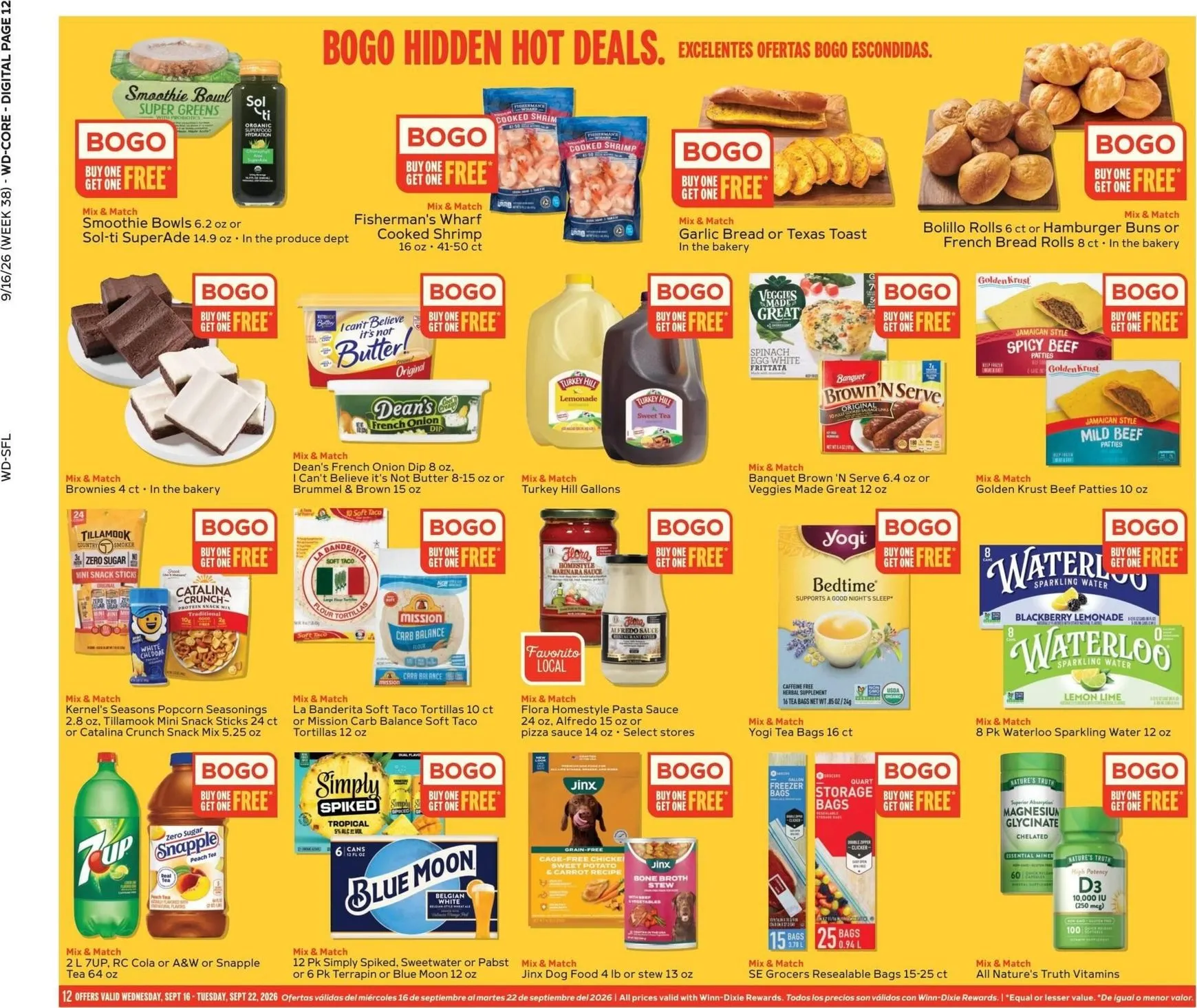 Weekly ad Current Winn-Dixie leaflet valid from Wednesday 09/16/2026 to Tuesday 09/22/2026 from September 16 to September 22 2026 - Page 12