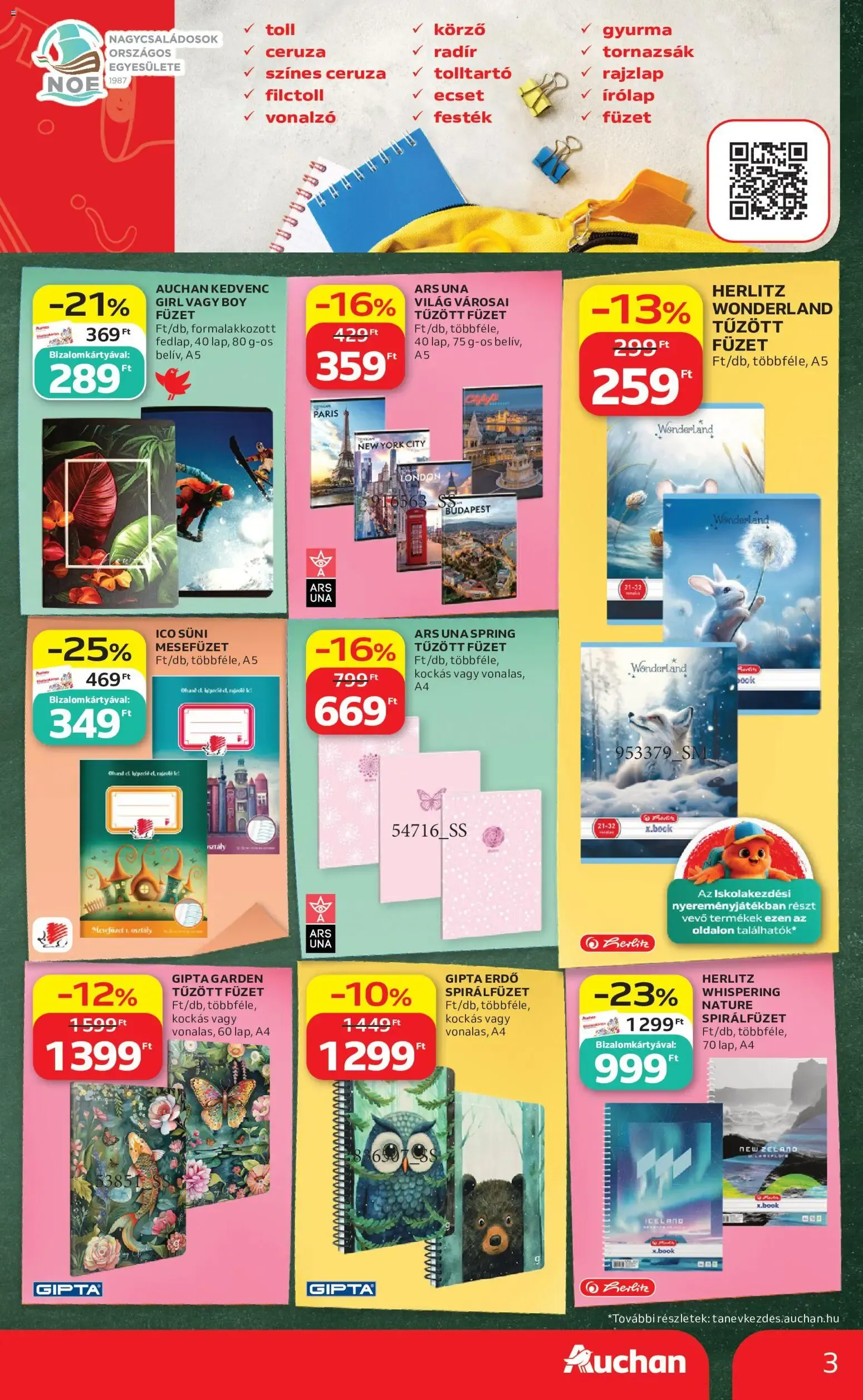 Katalógus Auchan Iskolakezdés ajánlatok - 2026.07.30. -tól/töl > akció, lapozható szórólap 🛍️ július 30.-tól augusztus 5.-ig 2026. - Oldal 3