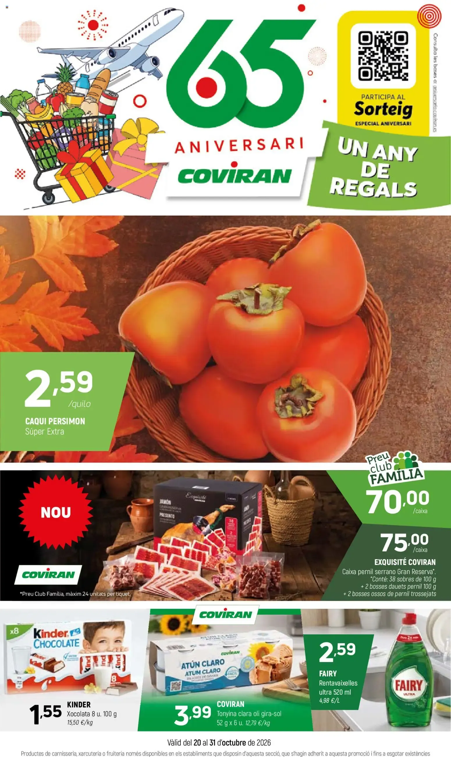 Catálogo de 65 Aniversario Coviran y Sorteo 20 de octubre al 31 de octubre 2026 - Página 1