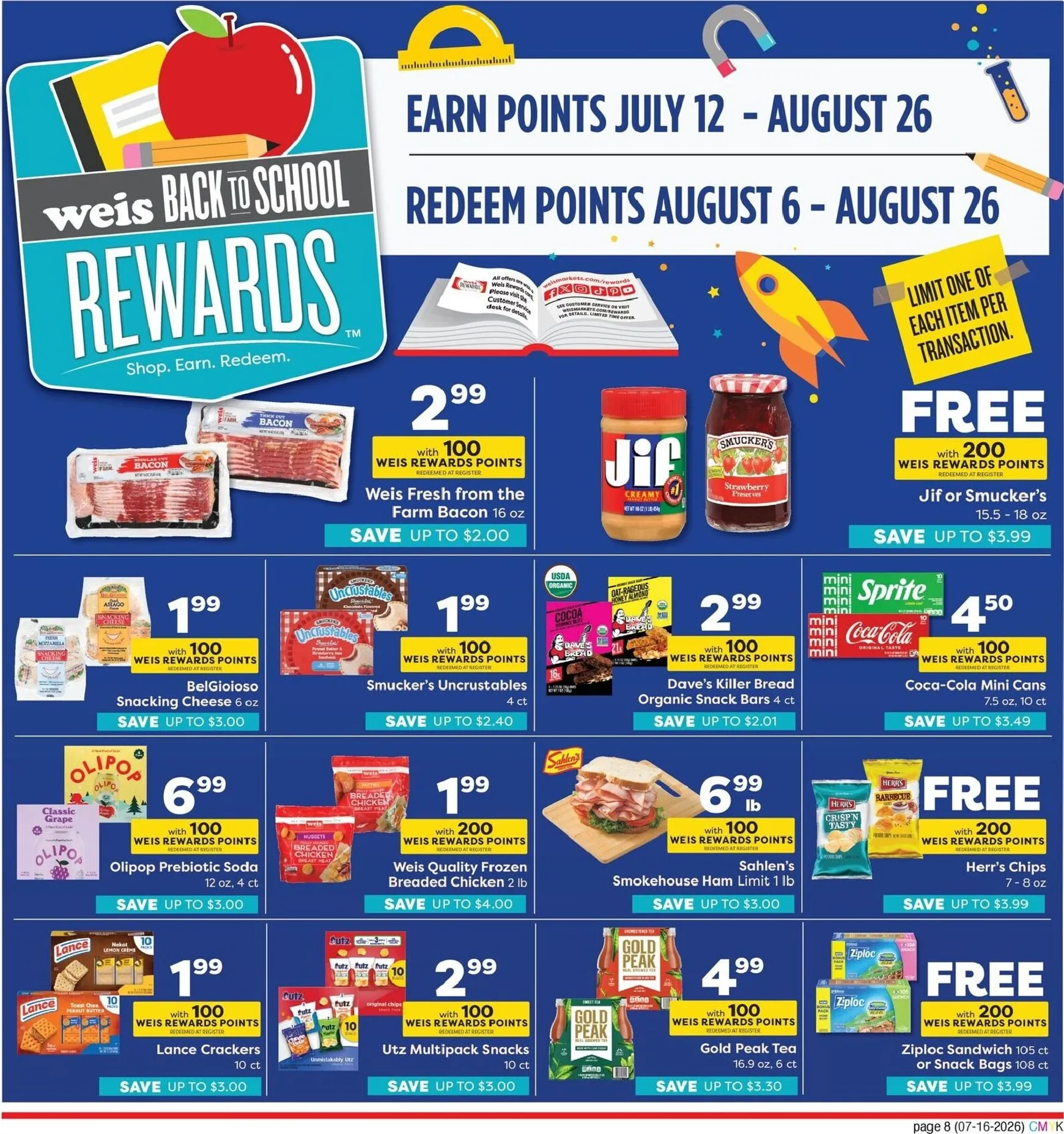 Weekly ad Current Weis Markets - Extended Savings leaflet valid from Thursday 07/16/2026 to Wednesday 08/12/2026 from July 16 to August 12 2026 - Page 9