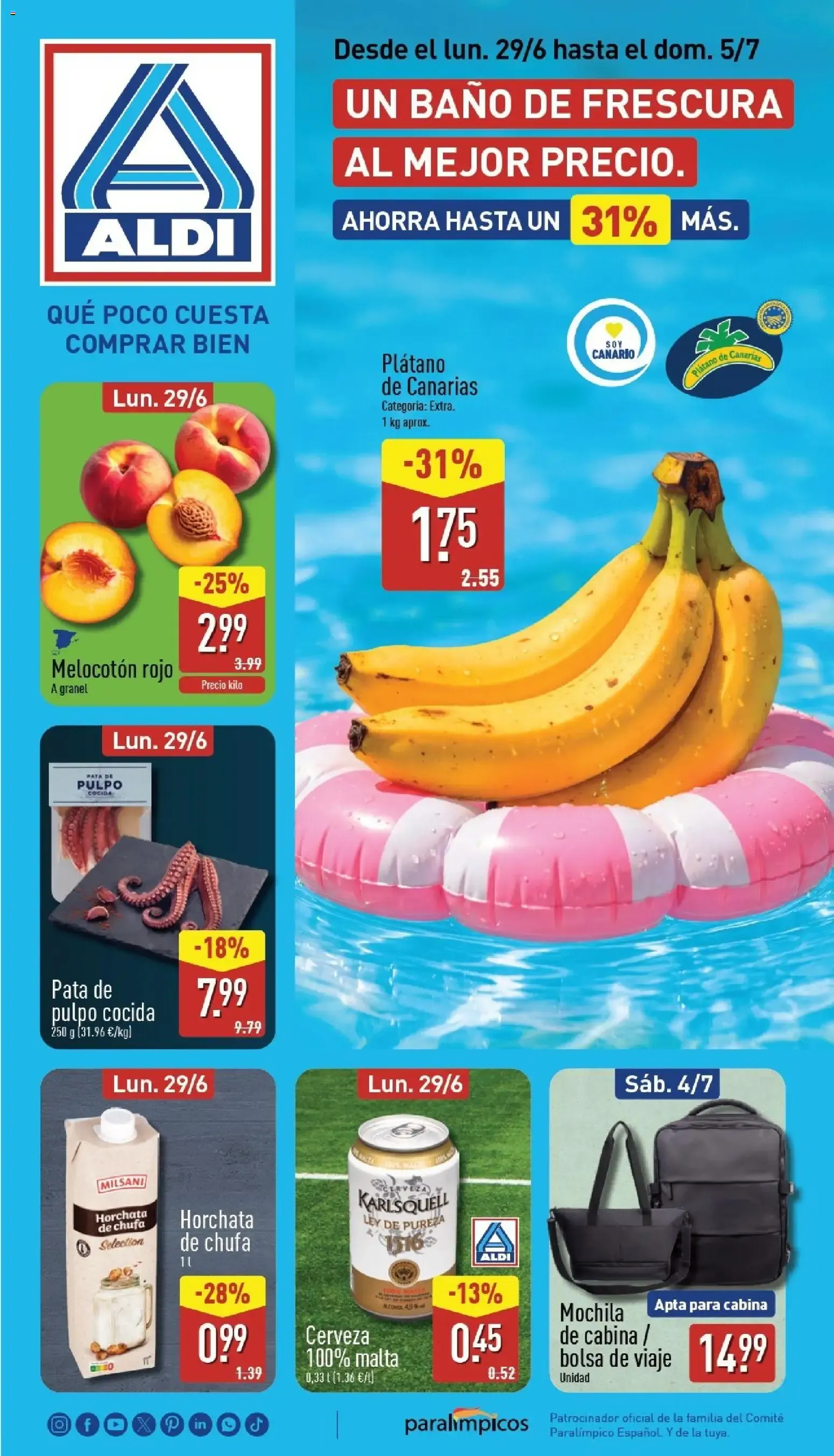 Catálogo de Aldi folleto Canarias del 29/06/2026 | Catálogo 29 de junio al 5 de julio 2026 - Página 1