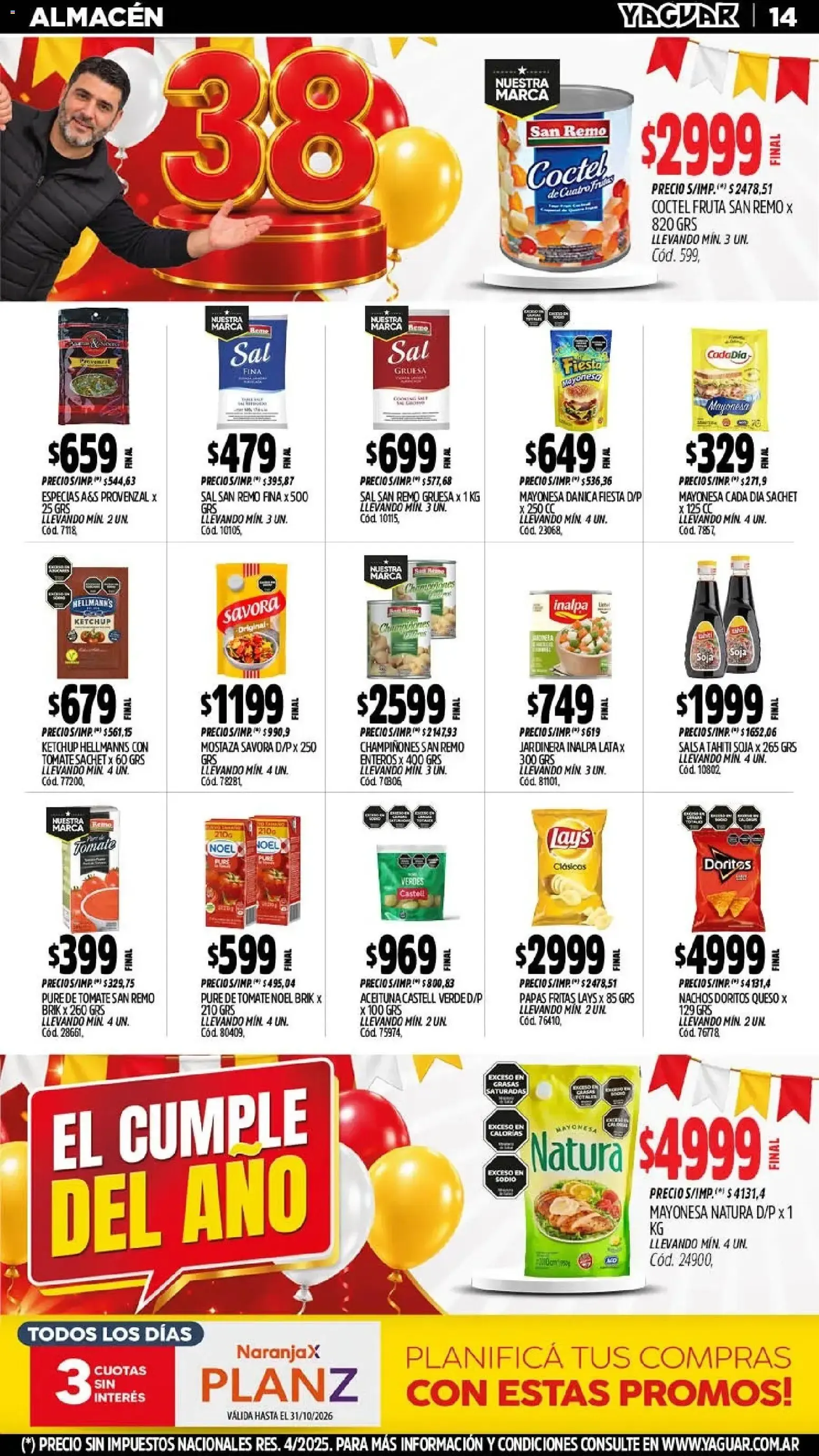Ofertas de Yaguar - Oferta Semanal Mar del Plata del 26/10/2026 - 31/10/2026 26 de octubre al 31 de octubre 2026 - Página 14 del catálogo