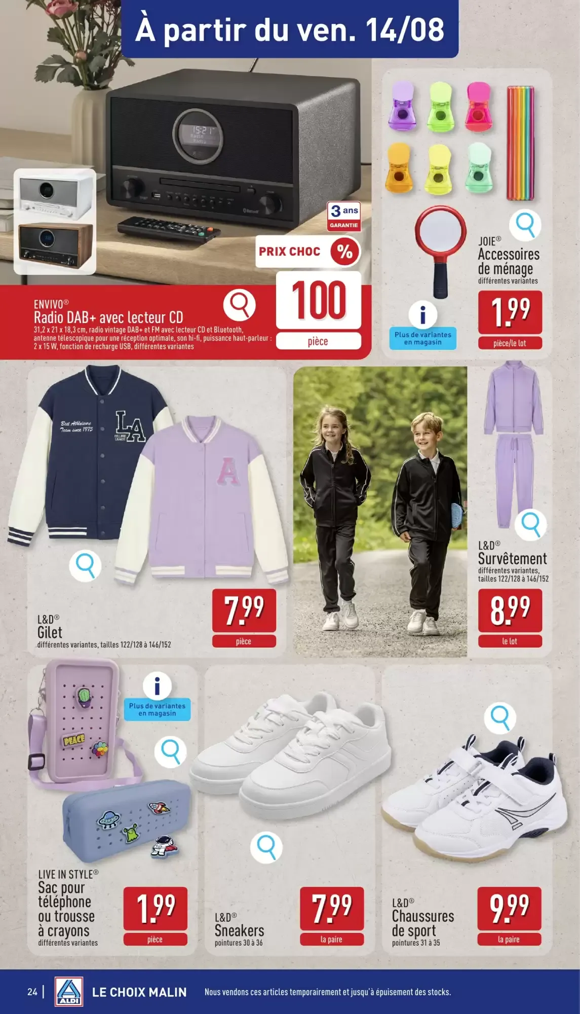ALDI Dépliant du lun. 10/08 au ven. 14/08 van 10 augustus tot 14 augustus 2026 - folder pagina 24