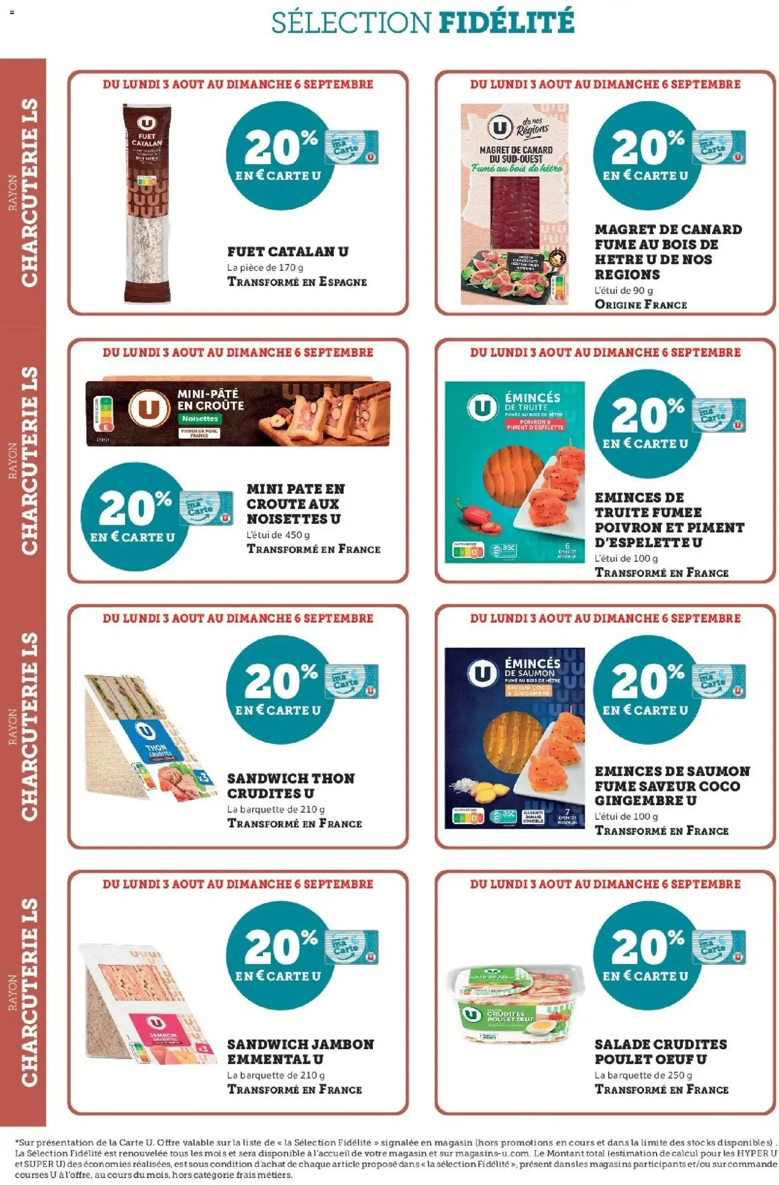 Super U - Ma sélection Carte U Aout à partir du 03/08/2026 - promo en ligne du 3 août au 6 septembre 2026 - Catalogue page 4