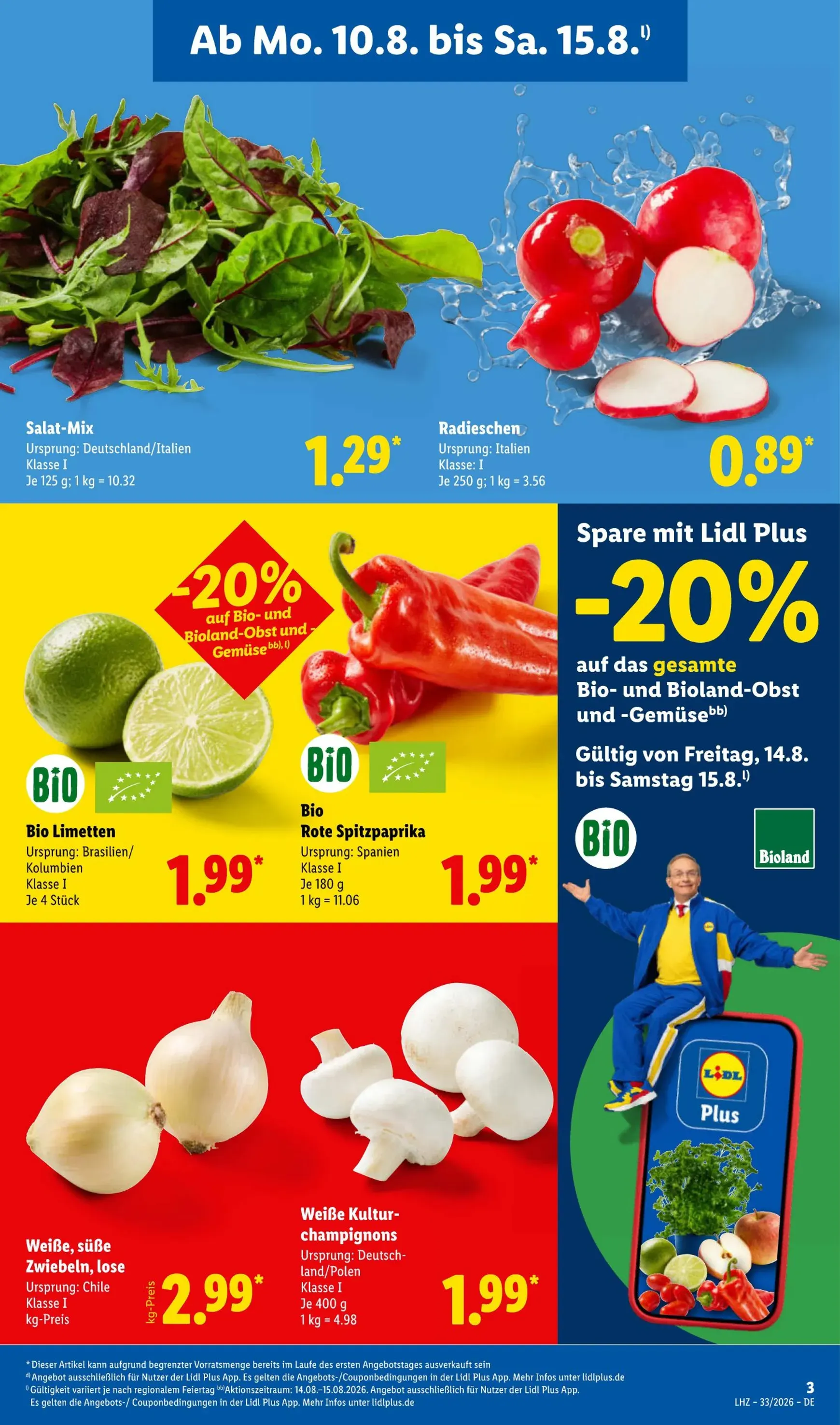 Lidl - Sparen beim Preisführer von 10. August bis 15. August 2026 - Prospekt seite 3