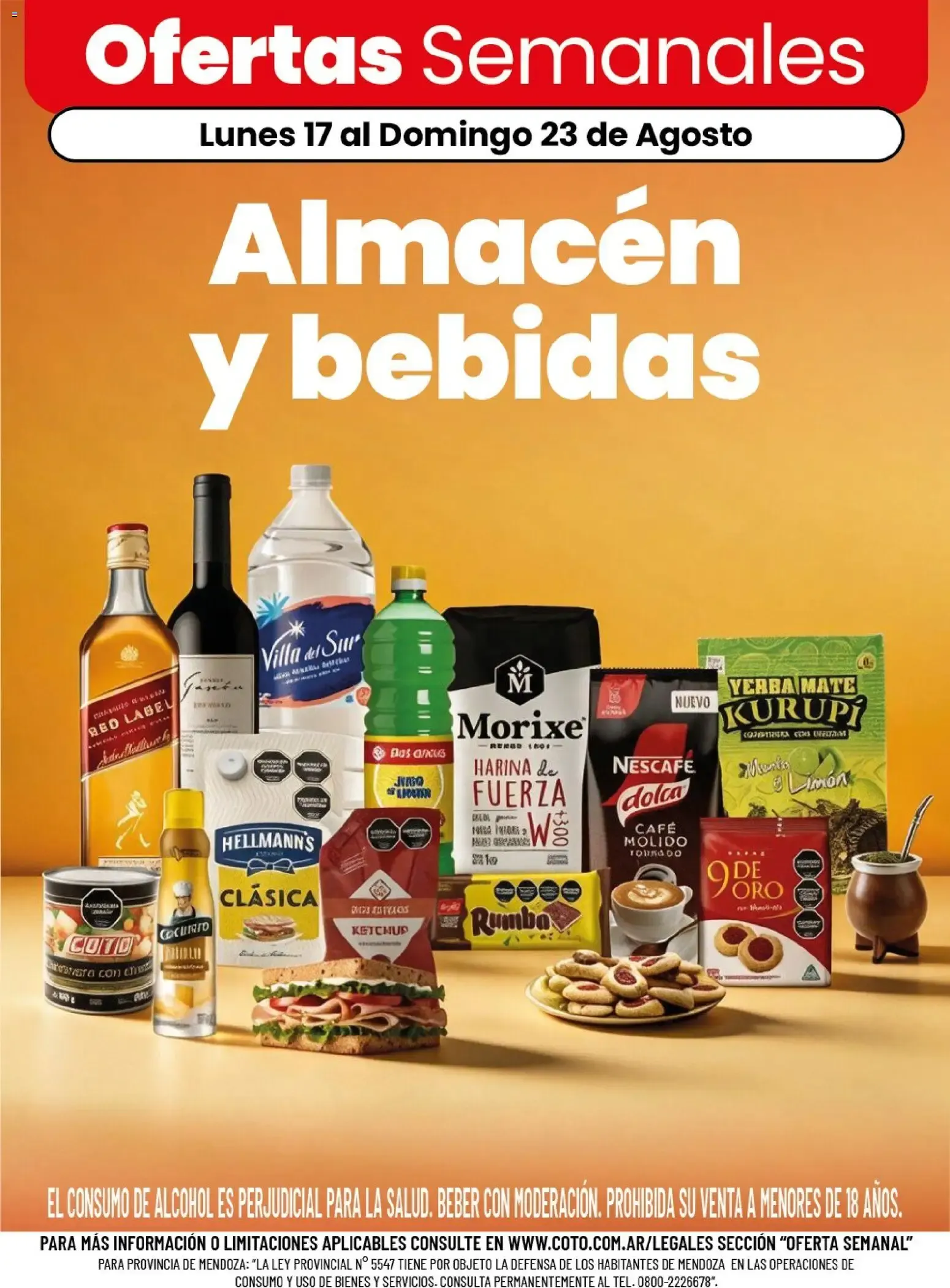 Ofertas de Coto - Ofertas Semanales de Almacén y Bebidas 17 de agosto al 23 de agosto 2026 - Página 1 del catálogo