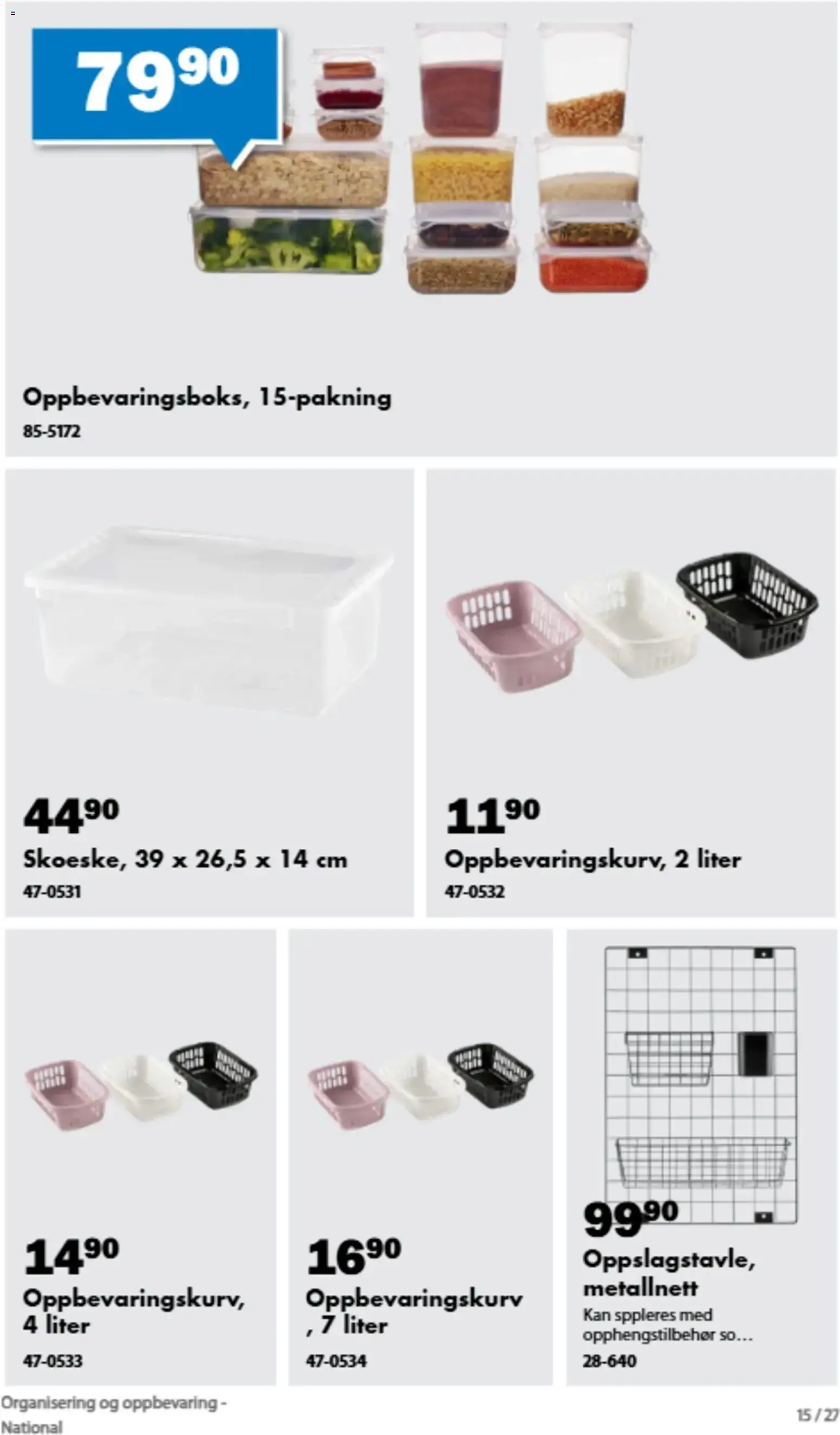 Biltema kundeavis Organisering og oppbevaring (05/09/2026 - 31/12/2026) - Kundeavis og tilbud fra 5. september til 31. desember 2026 - kundeavisside 8