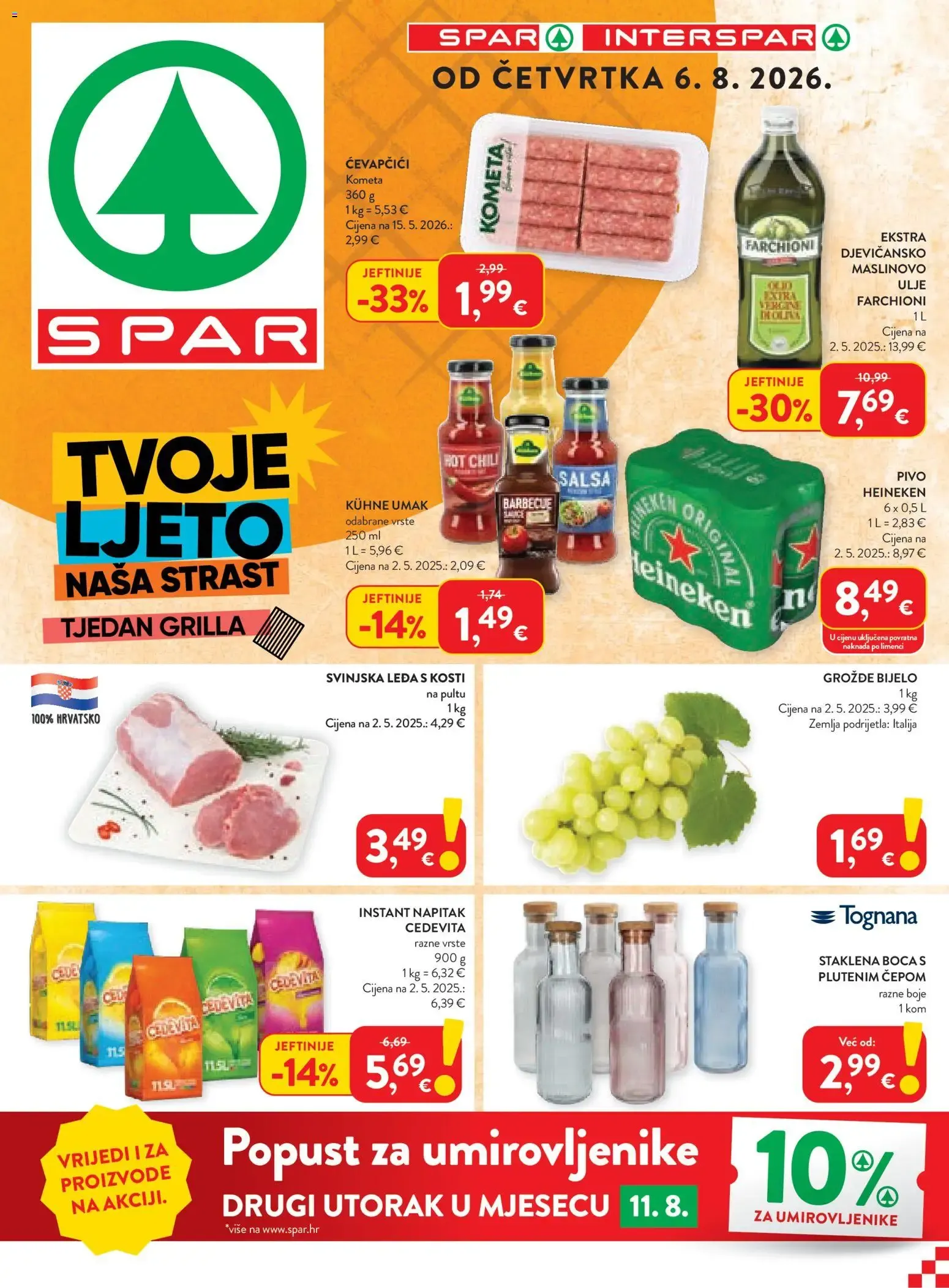 Katalog Tvoje Ljeto, Naša Strast: Tjedan Grilla (Spar Interspar) od 6. kolovoza do 11. kolovoza 2026. - Pregled Stranica 1