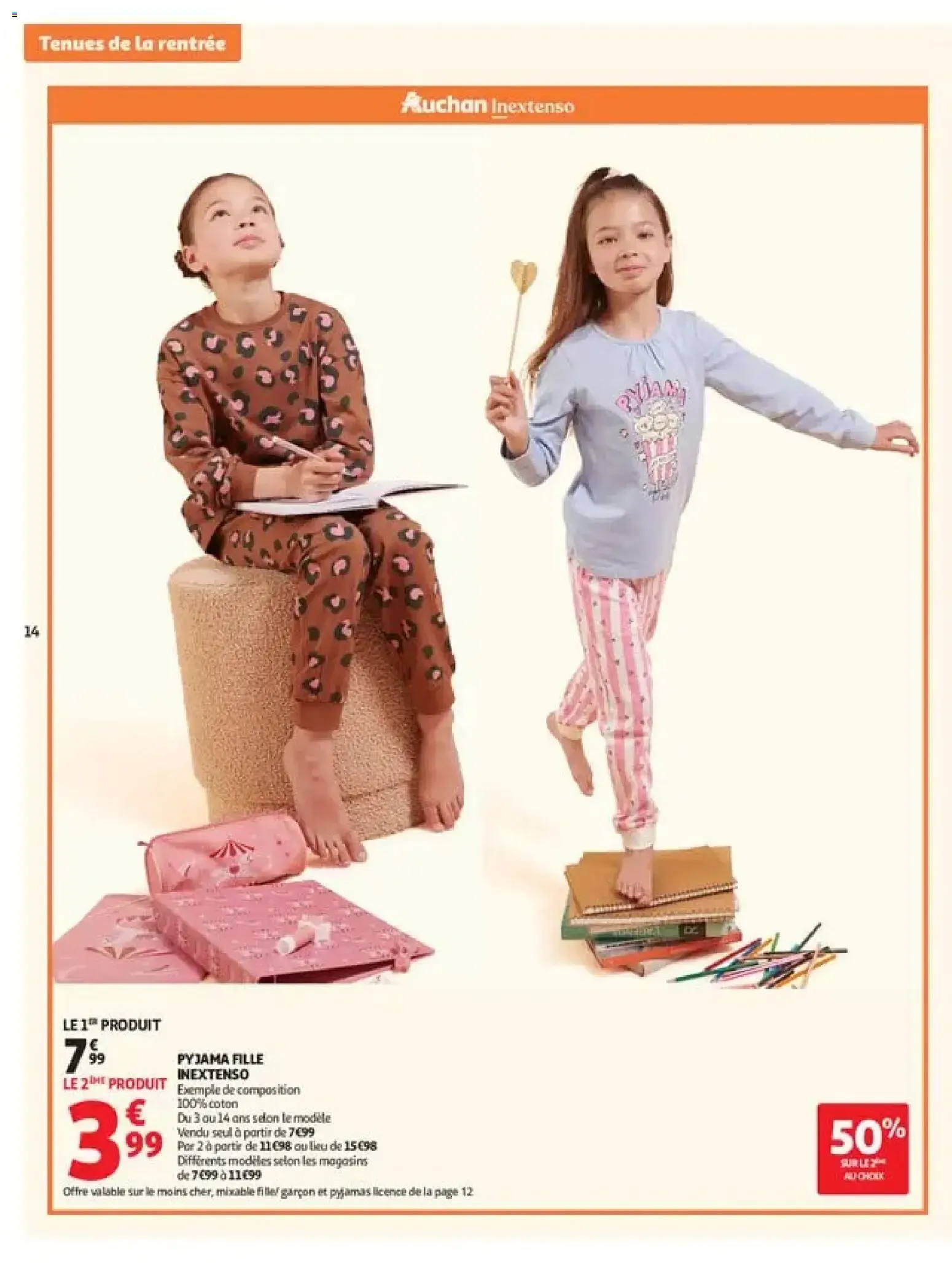 Auchan: Spécial Tenues de la Rentrée à Prix K.O. du 11 août au 6 septembre 2026 - Catalogue page 14