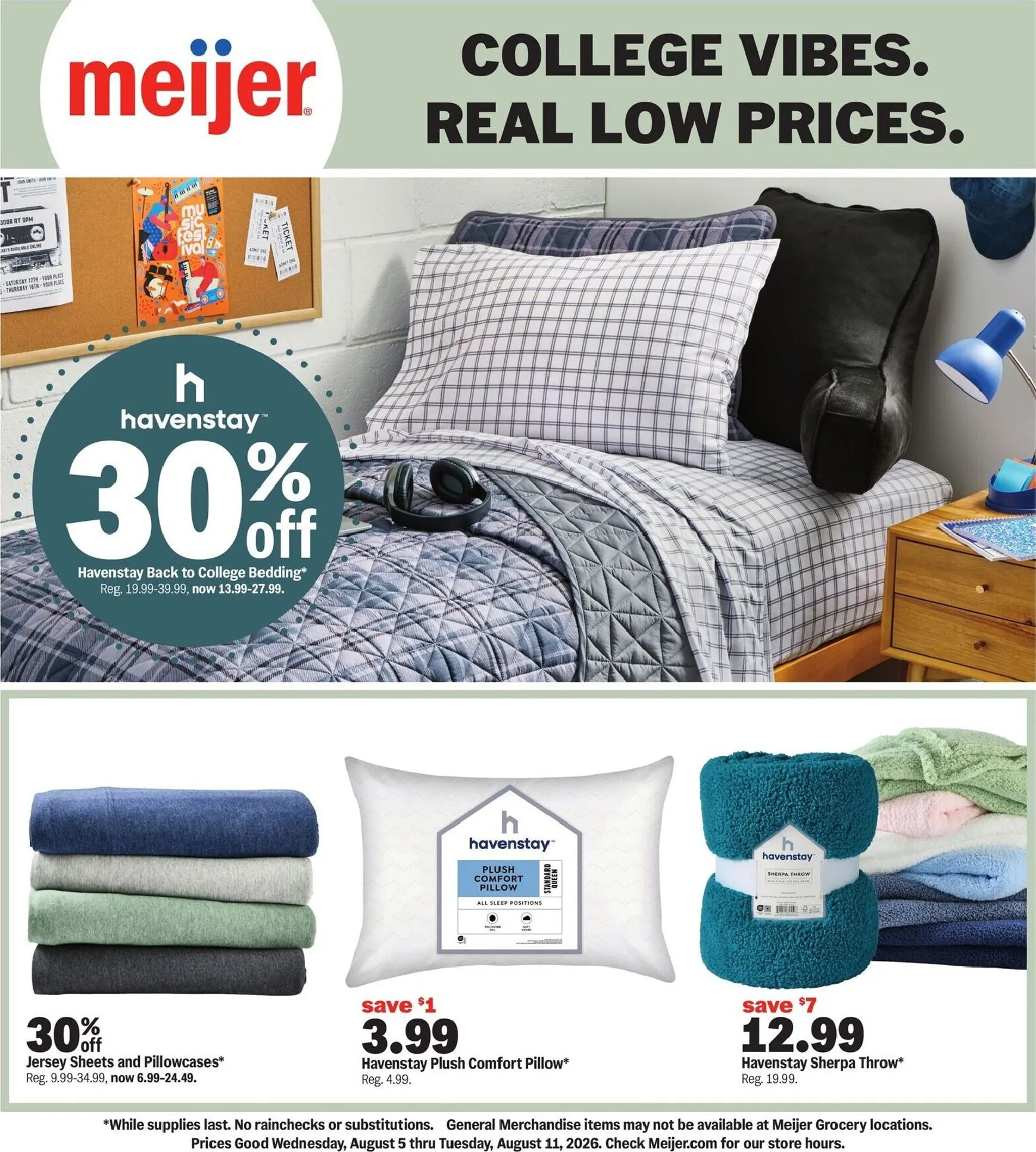 Weekly ad Current Meijer - College Vibes leaflet valid from Wednesday 08/05/2026 to Tuesday 08/11/2026 from August 5 to August 11 2026 - Page 1