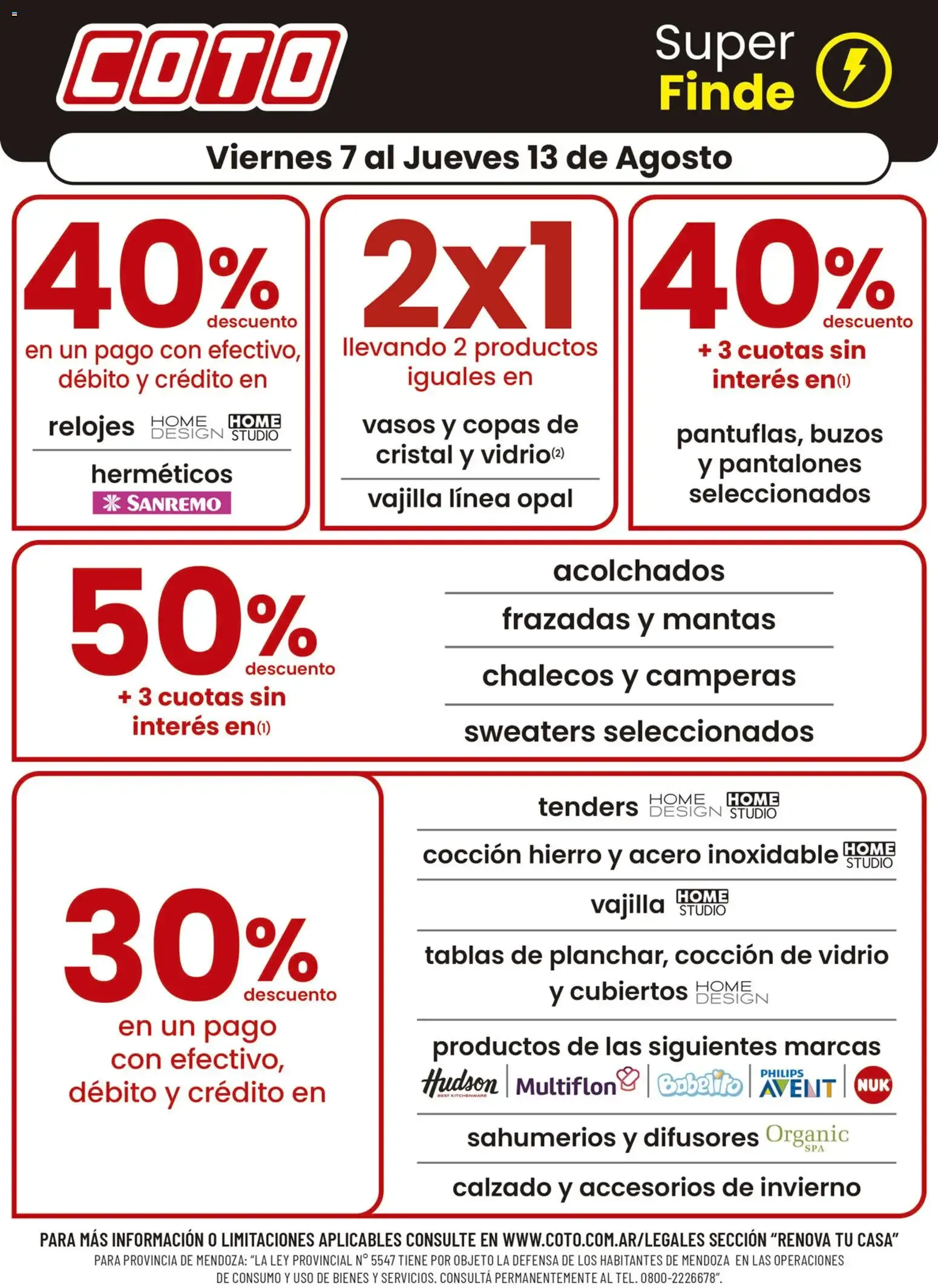 Ofertas de Coto Super Finde 7 de agosto al 13 de agosto 2026 - Página 1 del catálogo