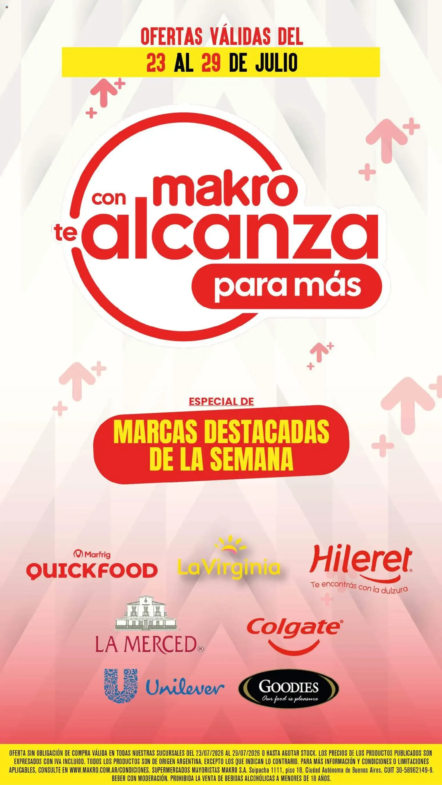 Ofertas de Makro makro alcanza del 23/07/2026 - 29/07/2026 23 de julio al 29 de julio 2026 - Página 1 del catálogo