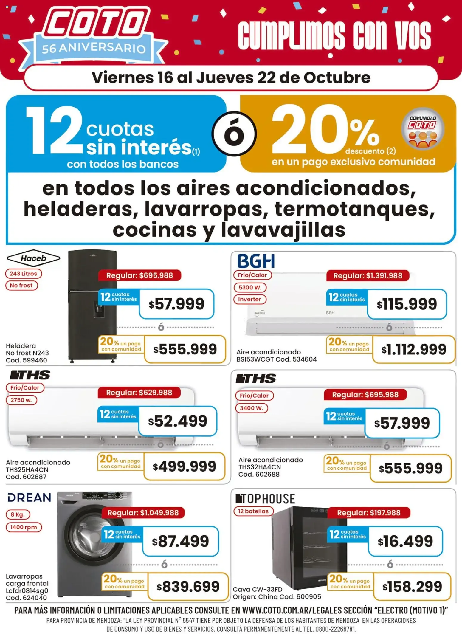 Ofertas de Coto - Electro Motivo || del 16/10/2026 - 22/10/2026 || Descuentos 16 de octubre al 22 de octubre 2026 - Página 1 del catálogo