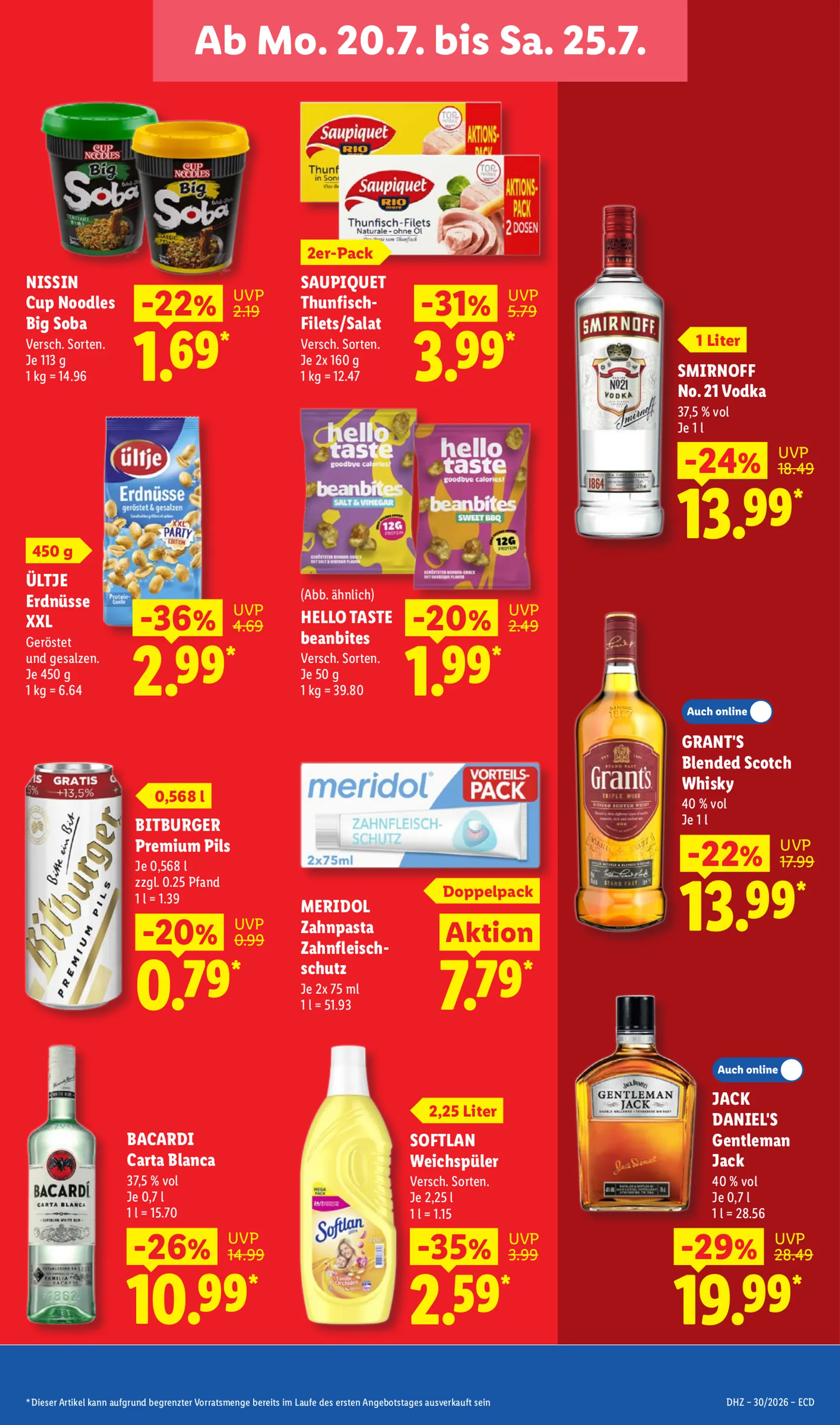 Lidl: Sparen beim Preisführer von 20. Juli bis 25. Juli 2026 - Prospekt seite 20