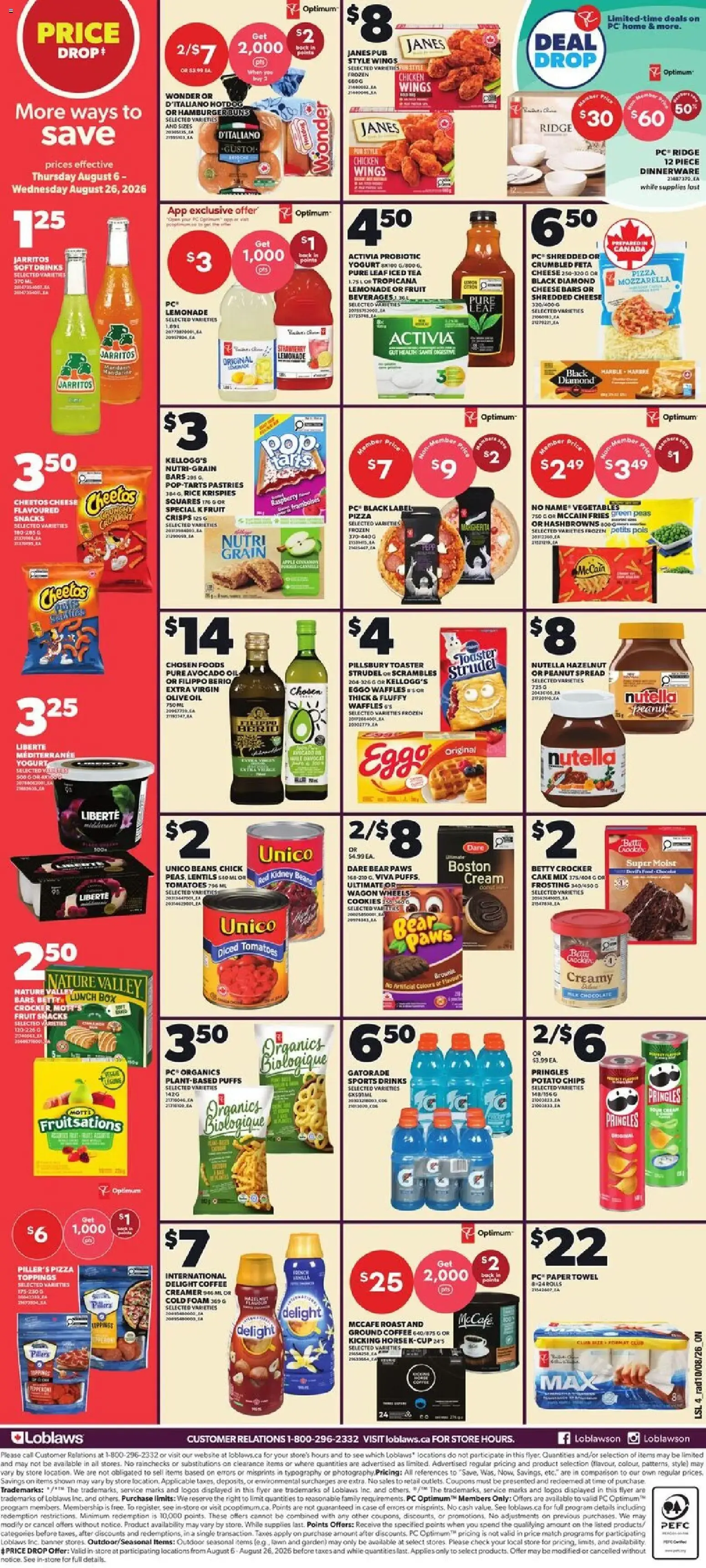 Loblaws weekly flyer / circulaire from Aug 13, 2026 > weekly specials & deals from August 13 to August 19 2026 - flyer page 2