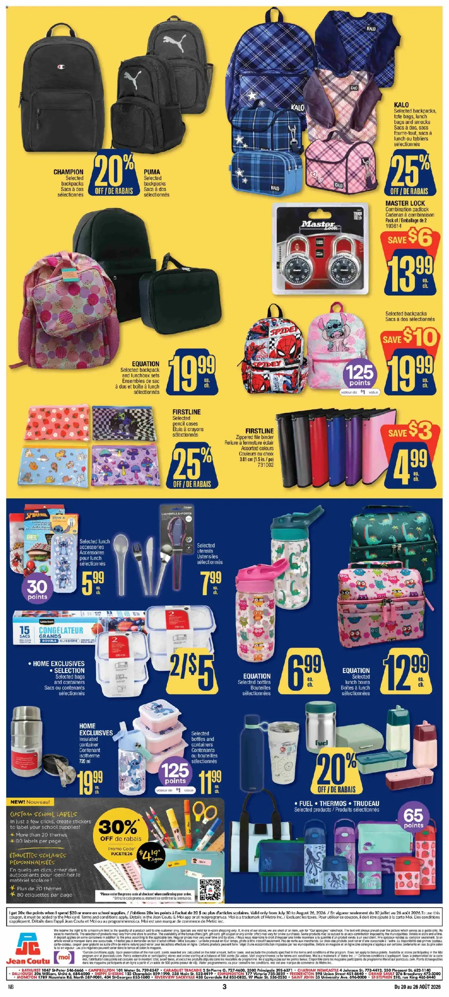 Jean Coutu - School Booklet from Aug 20, 2026 > weekly specials & deals from August 20 to August 26 2026 - flyer page 3