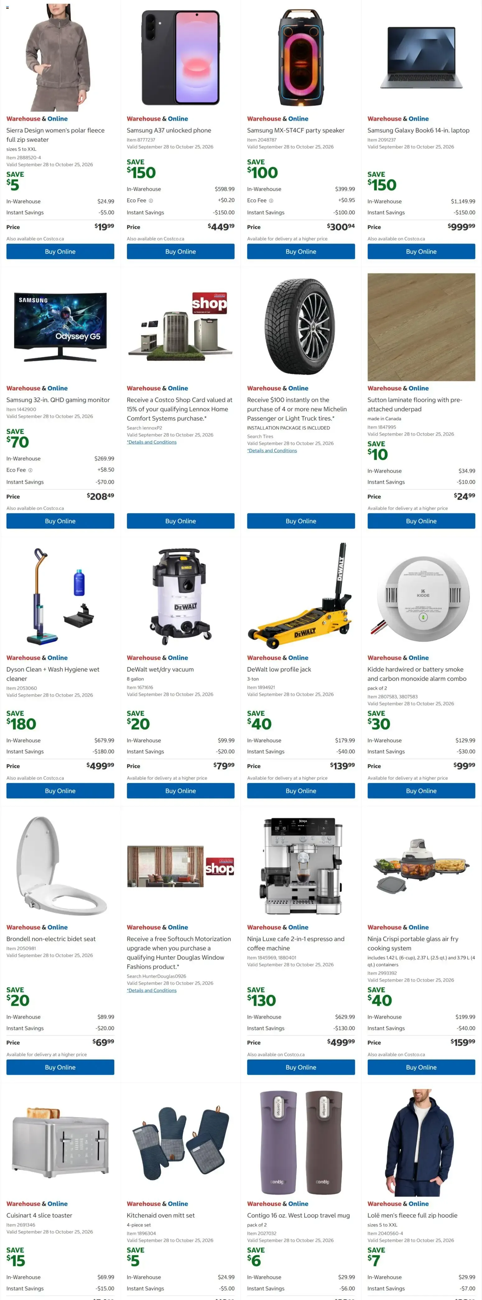 Costco weekly flyer from Sep 28, 2026 > weekly specials & deals from September 28 to October 25 2026 - flyer page 2