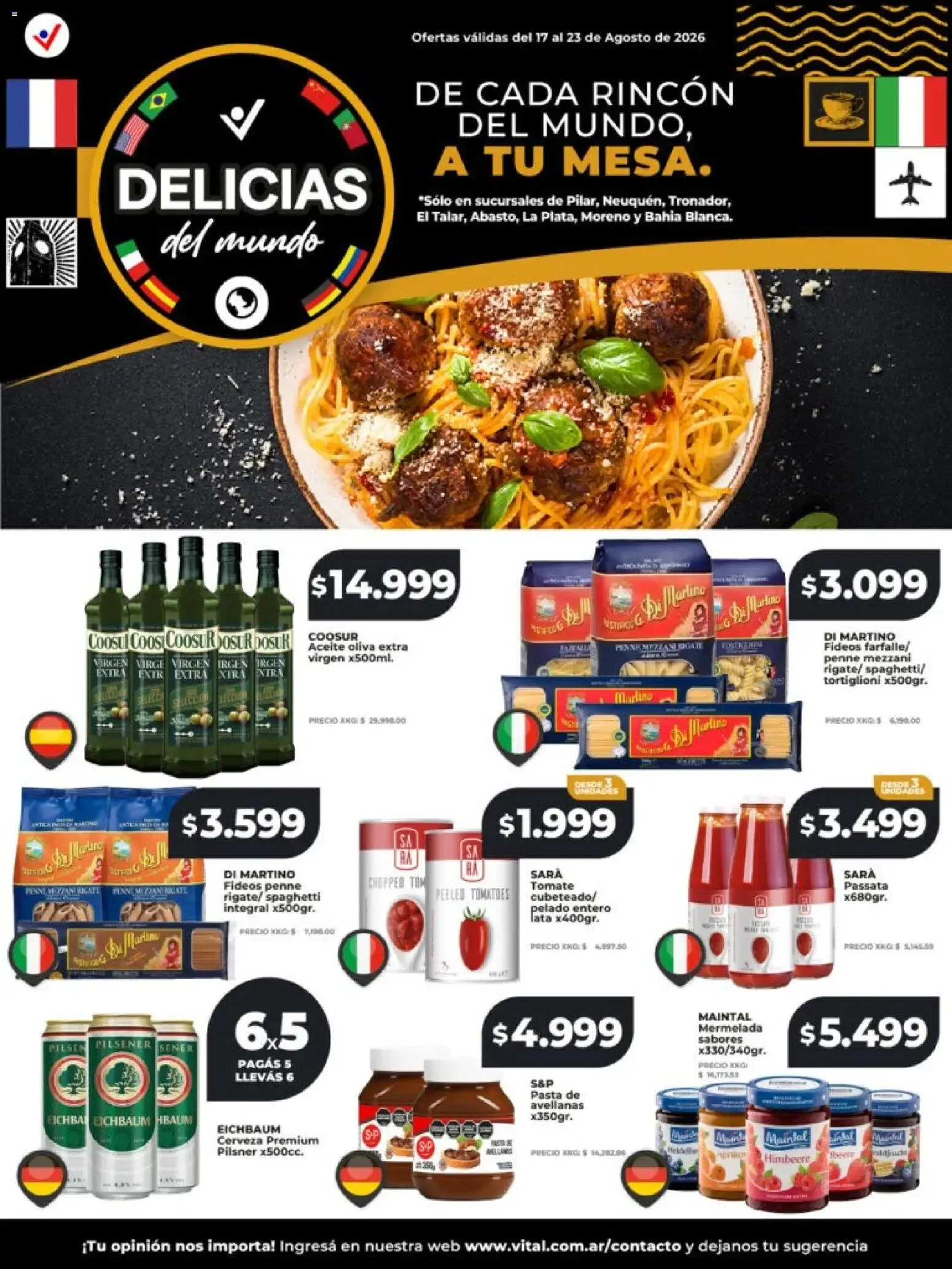 Ofertas de Vital - Delicias del mundo || del 17/08/2026 - 23/08/2026 || Catálogo 17 de agosto al 23 de agosto 2026 - Página 1 del catálogo