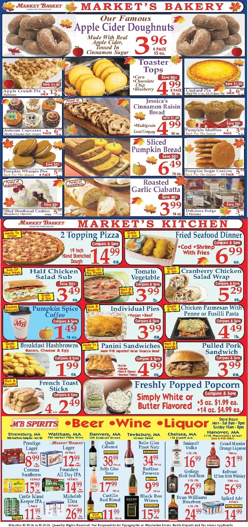 Weekly promotion Current Market Basket leaflet valid from Sunday 10/18/2026 to Saturday 10/24/2026 spanning from October 18 to October 24 2026 - Page 8 for Catalogue 365