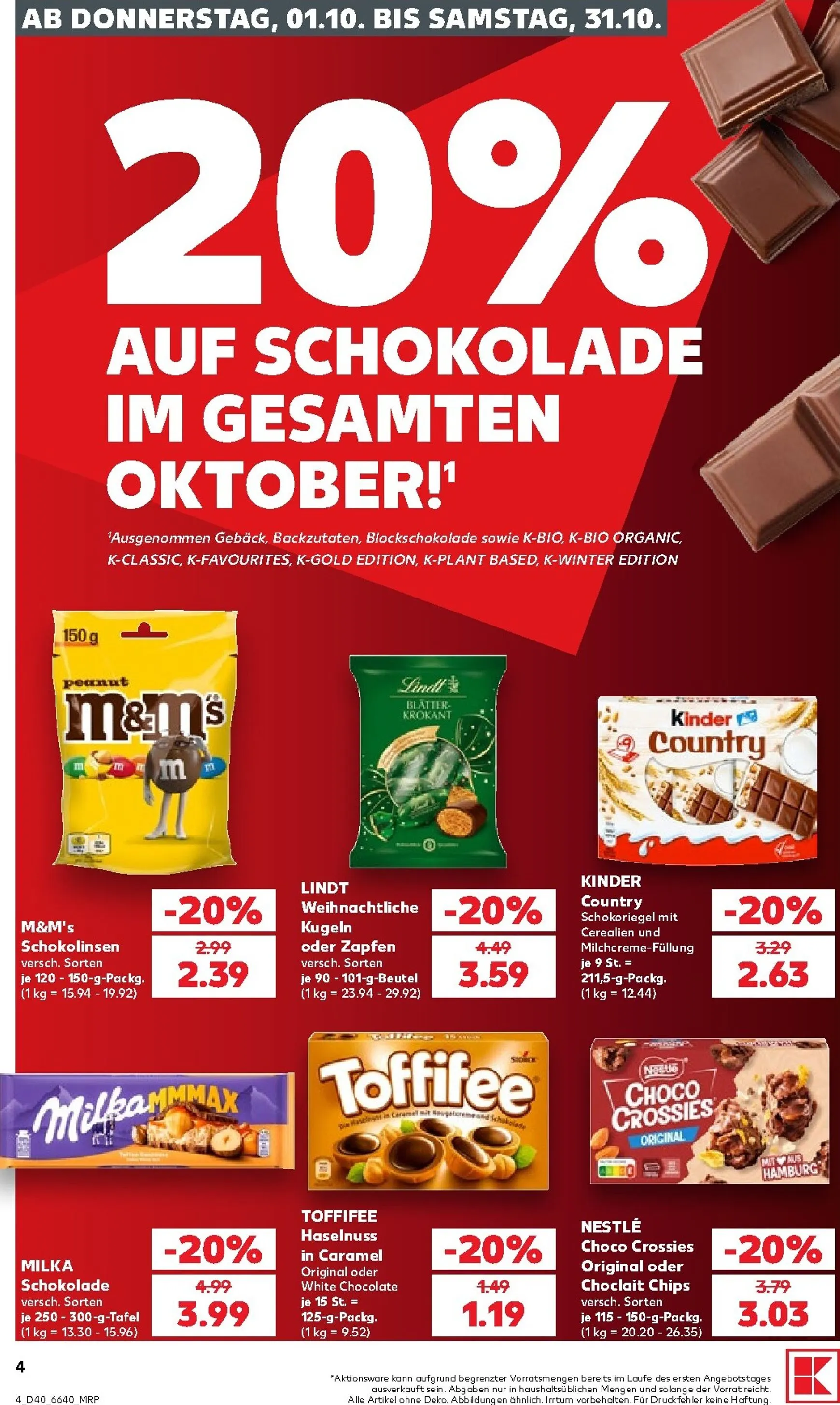 Neuer Kaufland Prospekt – von Donnerstag 01.10.2026 bis Mittwoch 07.10.2026 von 1. Oktober bis 7. Oktober 2026 - Prospekt seite 4