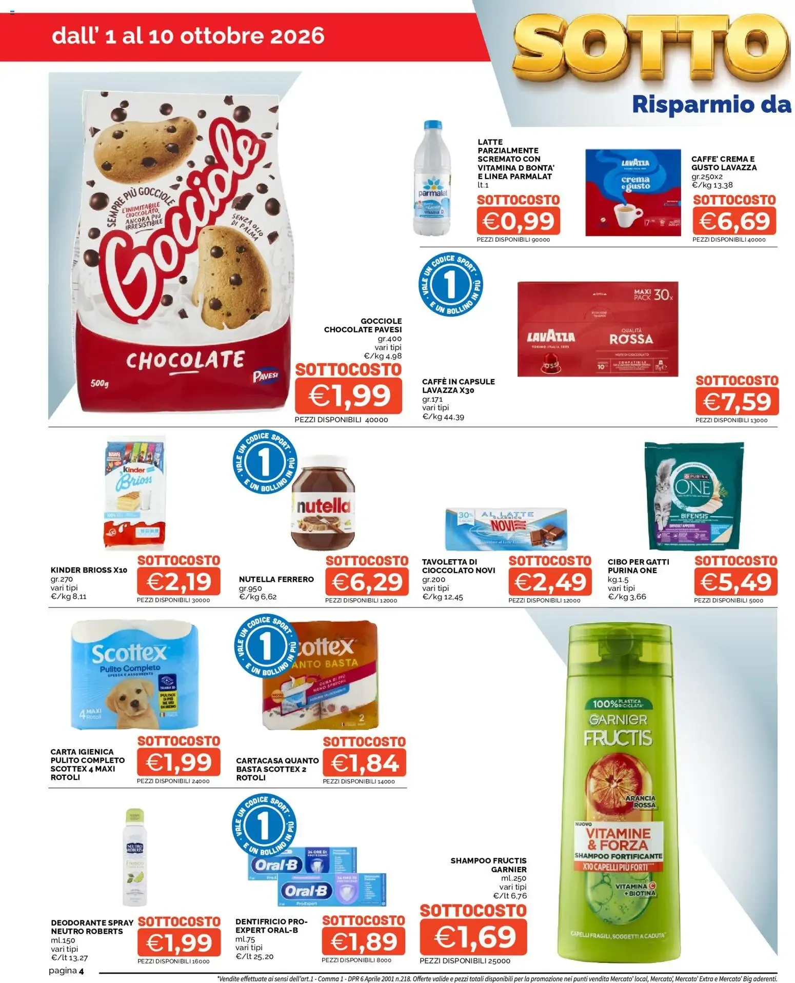 Mercatò volantino dal 01/10/2026 - online Offerte da 1 ottobre a 10 ottobre di 2026 - Pagina del volantino 4