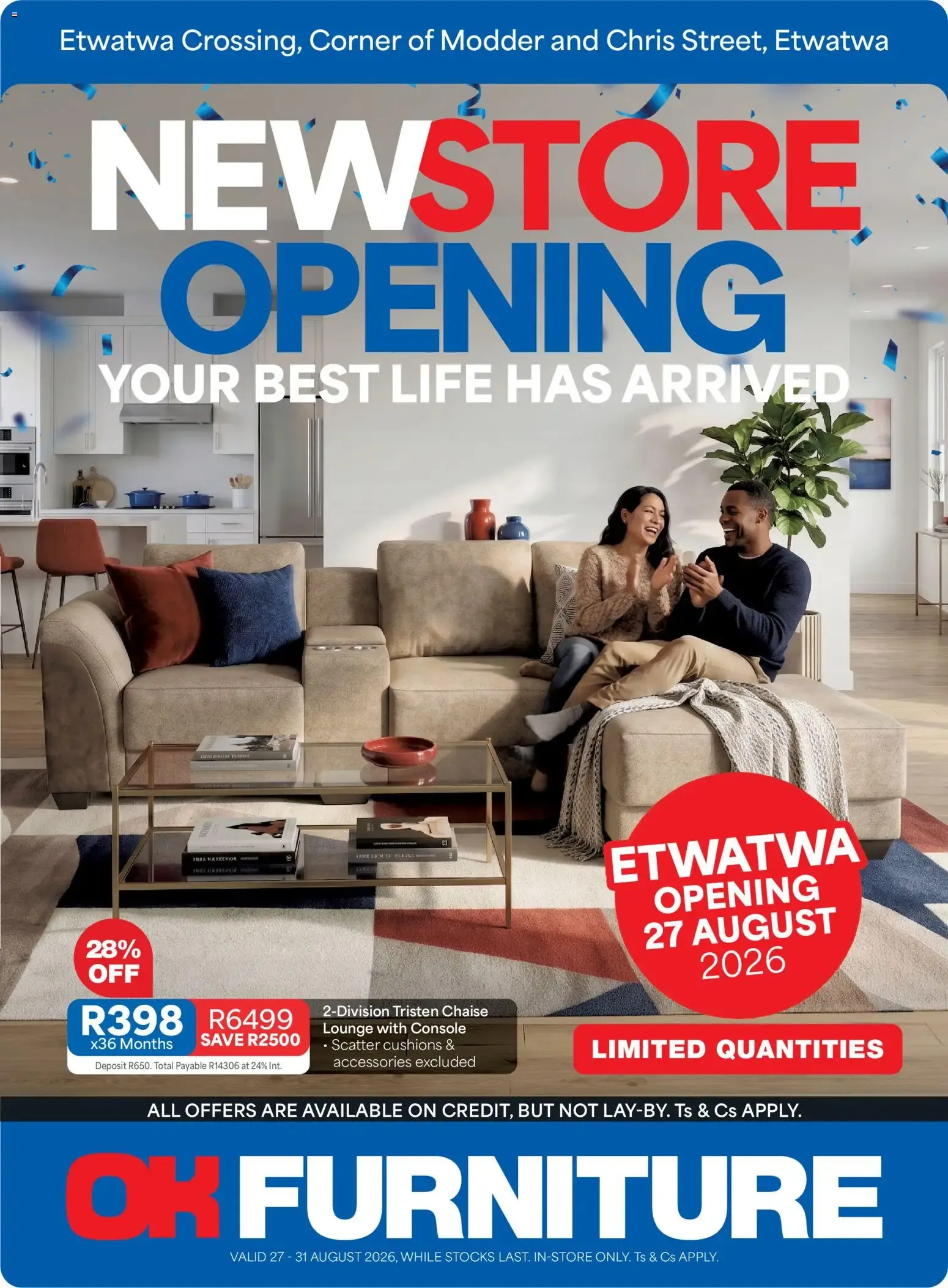 OK Furniture - New store opening (27/08/2026 - 31/08/2026) Online from 27 August to 31 August 2026 - Catalogue Page 1