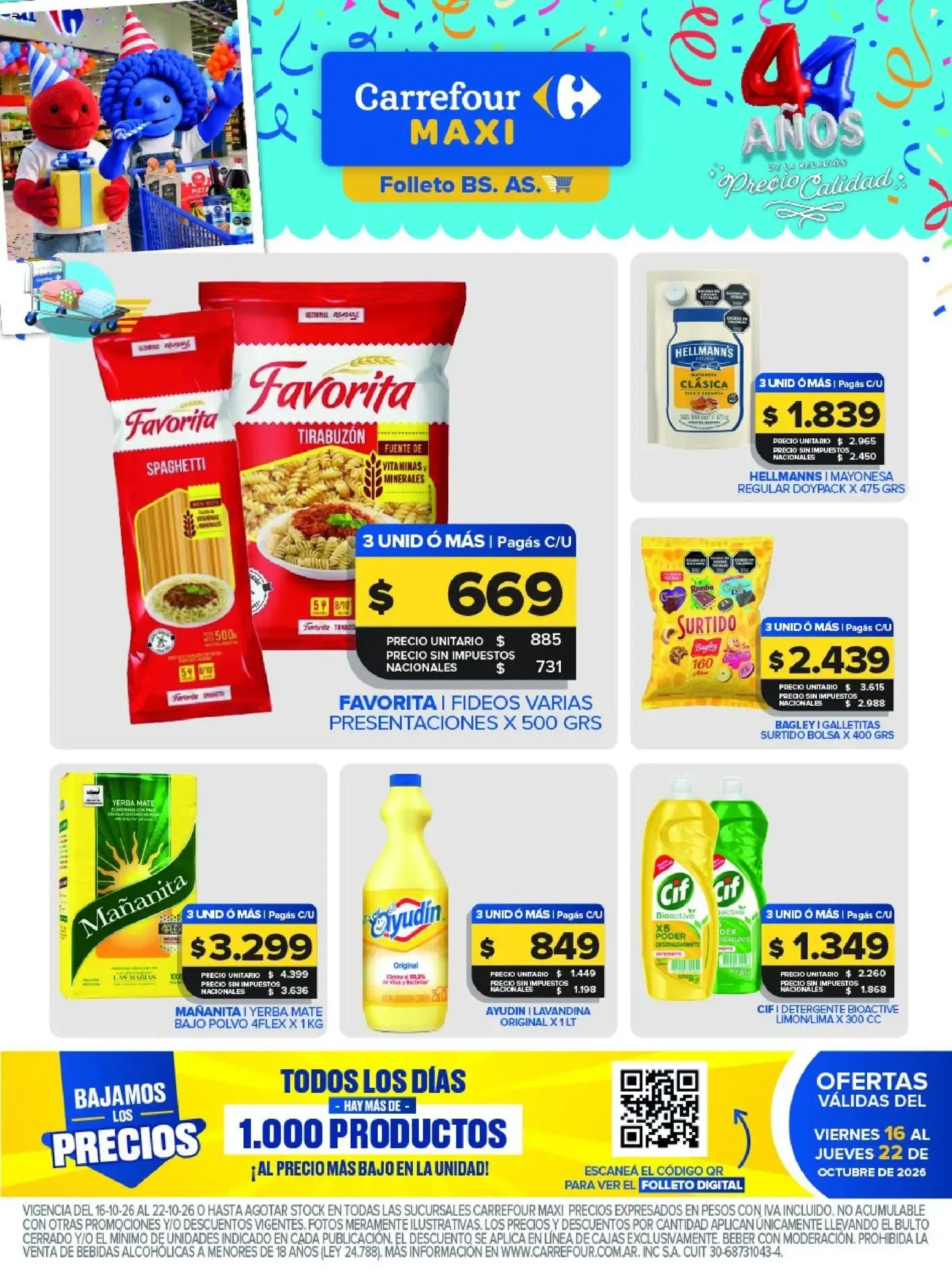 Ofertas de Carrefour Maxi catálogo del 16/10/2026 - 22/10/2026 16 de octubre al 22 de octubre 2026 - Página 1 del catálogo