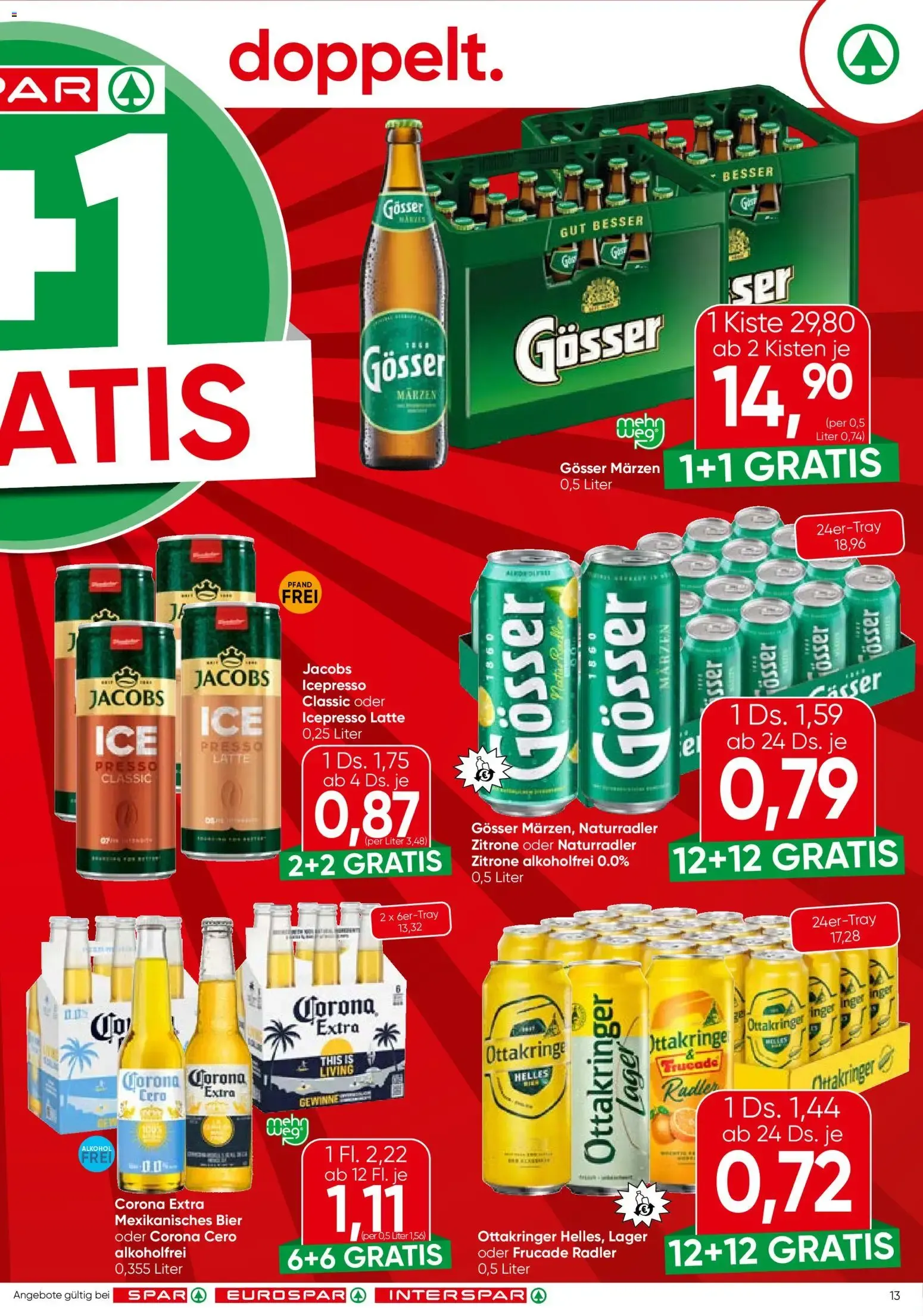 Spar - Flugblatt (27.08.2026) - Angebote und Prospekt von 27. August bis 9. September 2026 - Flugblätt seite  13