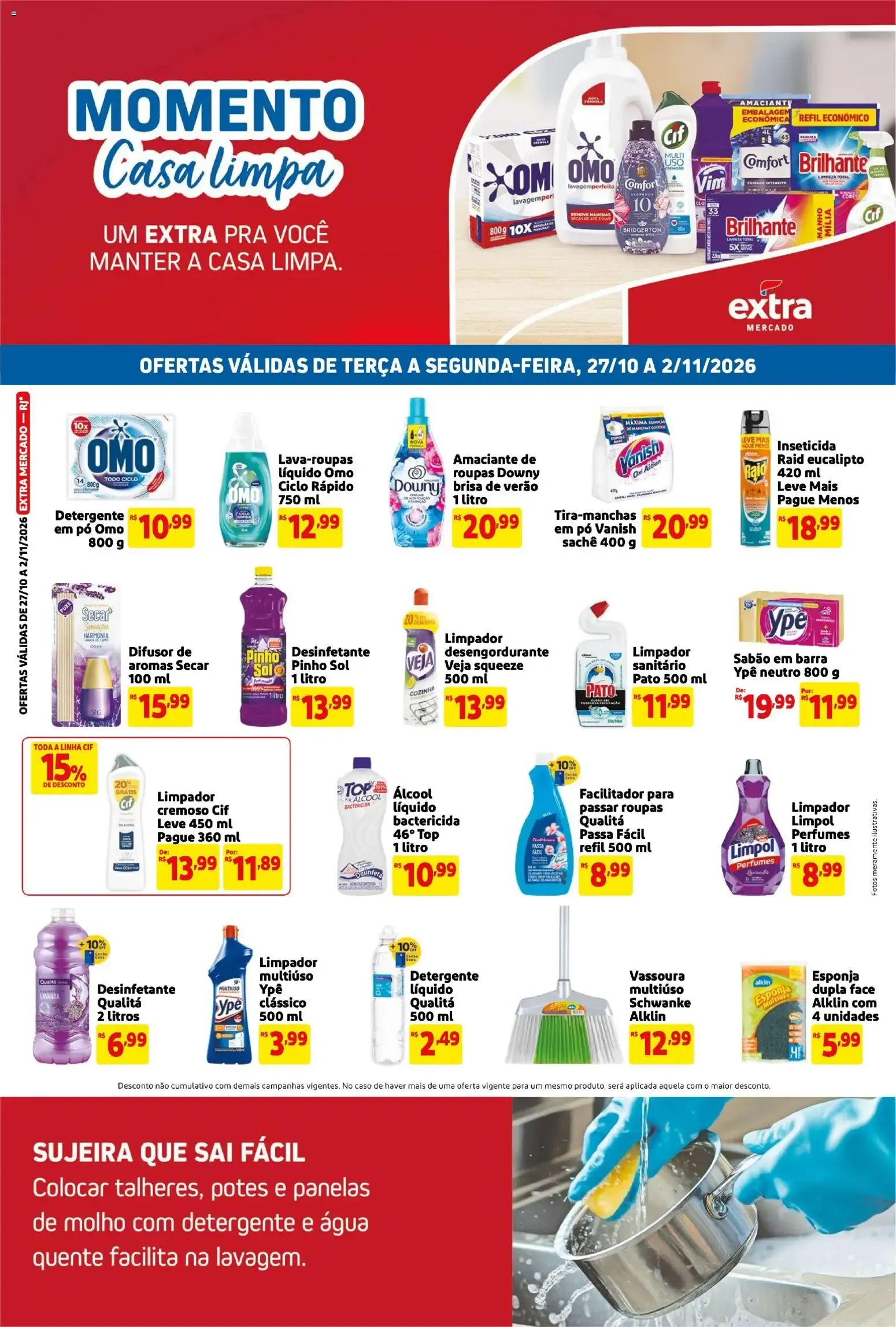 Encarte de Folheto Extra ofertas de Mercado Casa Limpa de 27/10/2026 | Promoção 27 de outubro até 2 de novembro 2026 - Pagina 1