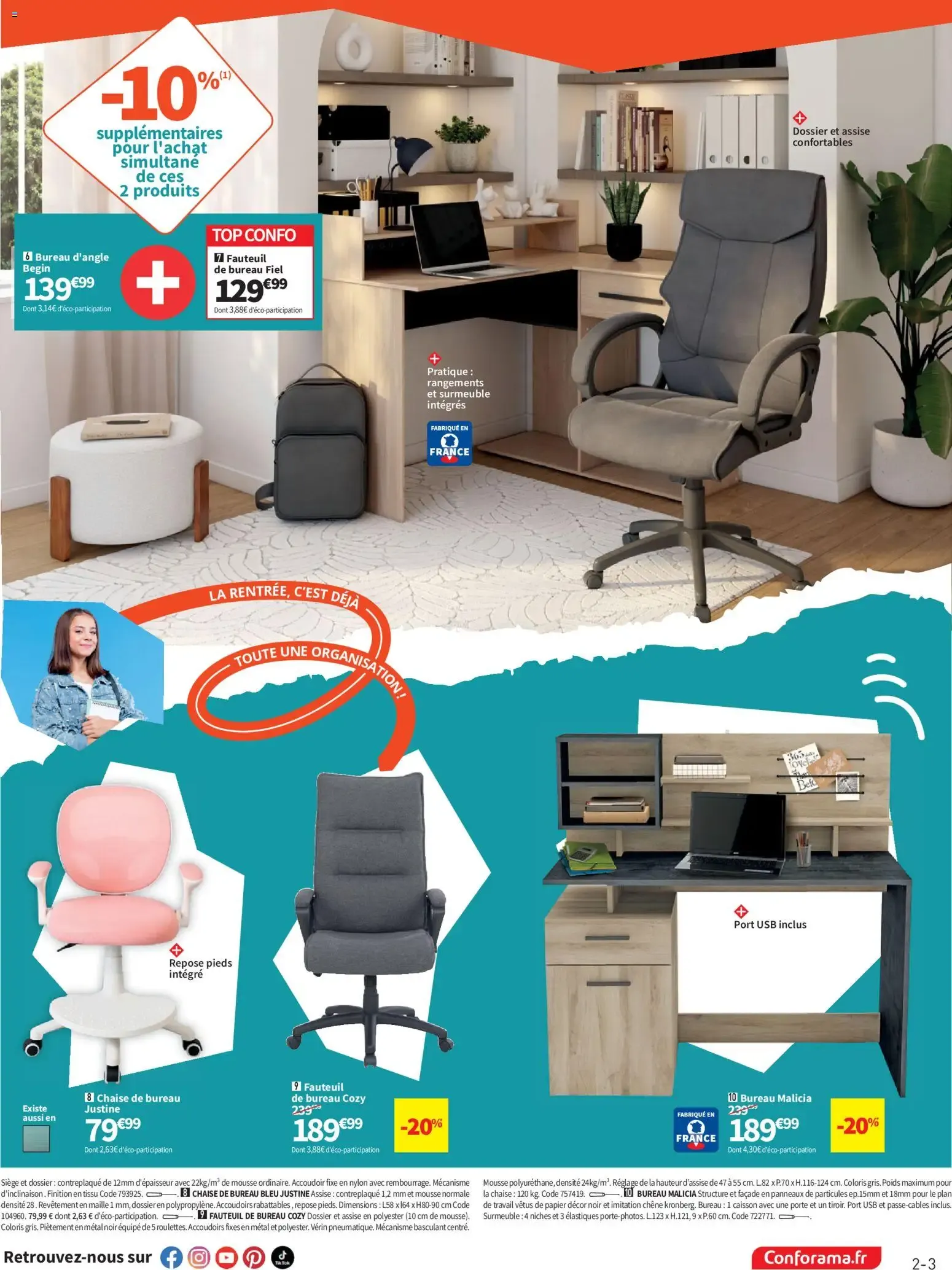 Conforama Rentrée à prix cassés à partir du 04/08/2026 - promo en ligne du 4 août au 24 août 2026 - Catalogue page 3
