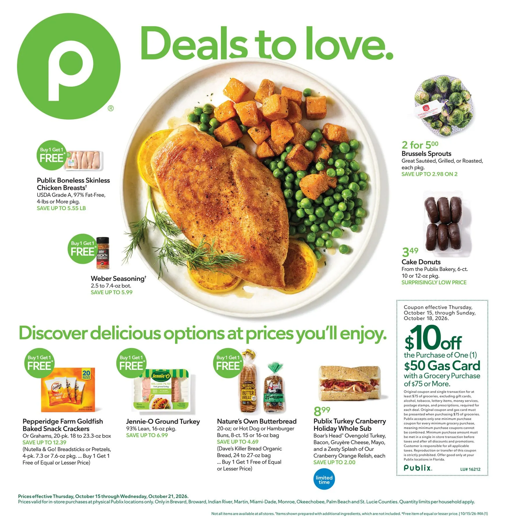 Current Publix leaflet valid from Thursday 10/15/2026 to Wednesday 10/21/2026
