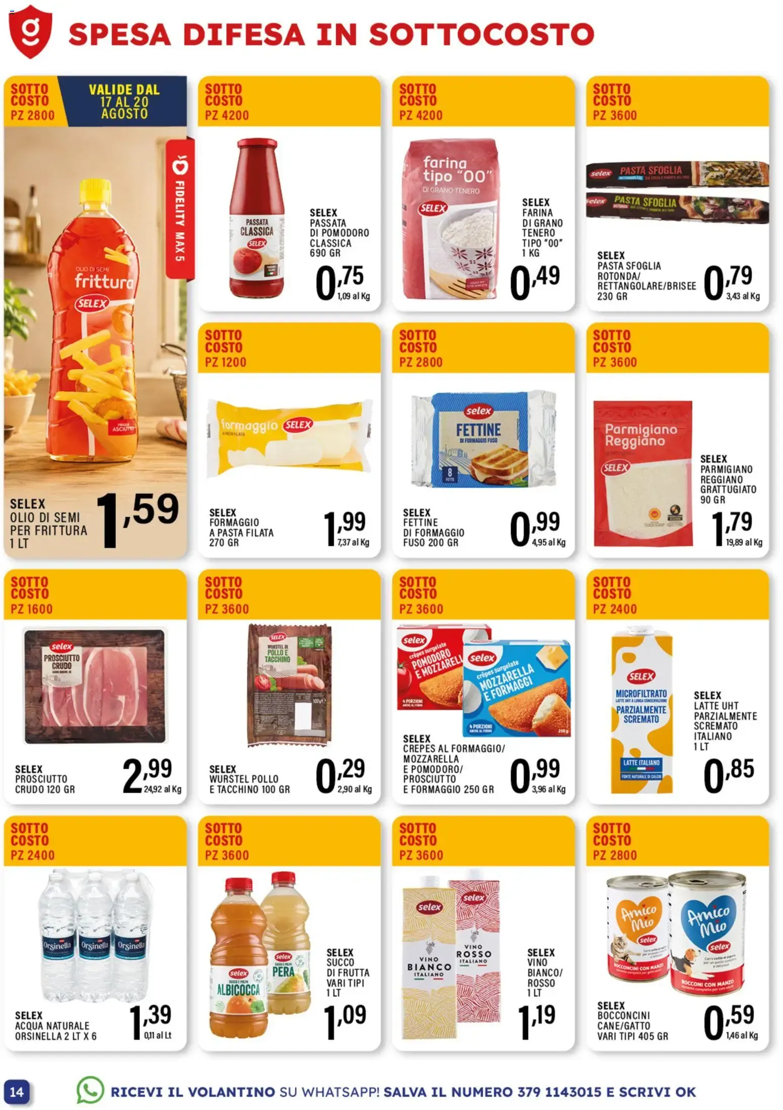 GECOP SUPERMERCATI - SOTTO COSTO FRESCHI da 10 agosto a 23 agosto di 2026 - Pagina del volantino 14
