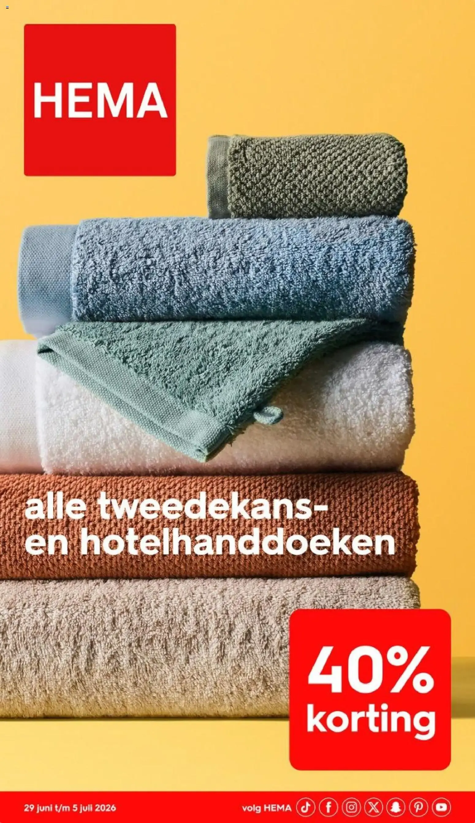 Hema: 40% de descuento en toallas de segunda mano y de hotel