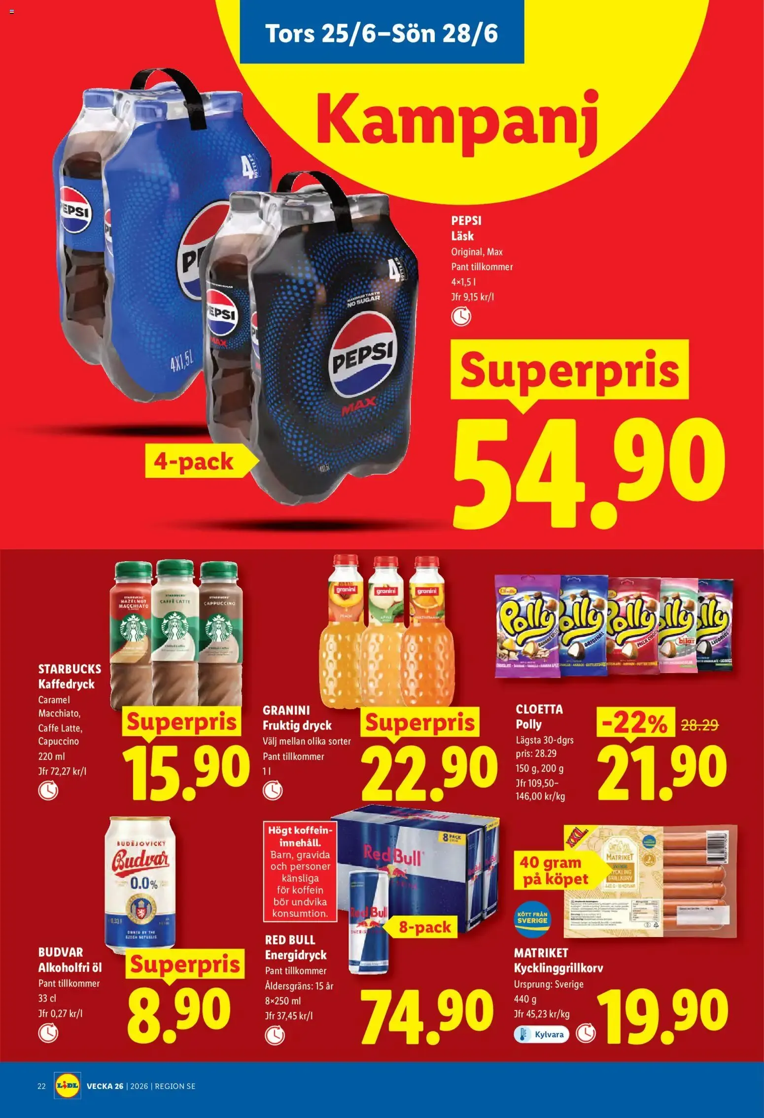 Lidl: Veckans erbjudanden 22/6-28/6 från 22 juni till 28 juni 2026 - Reklamblad sidor 26