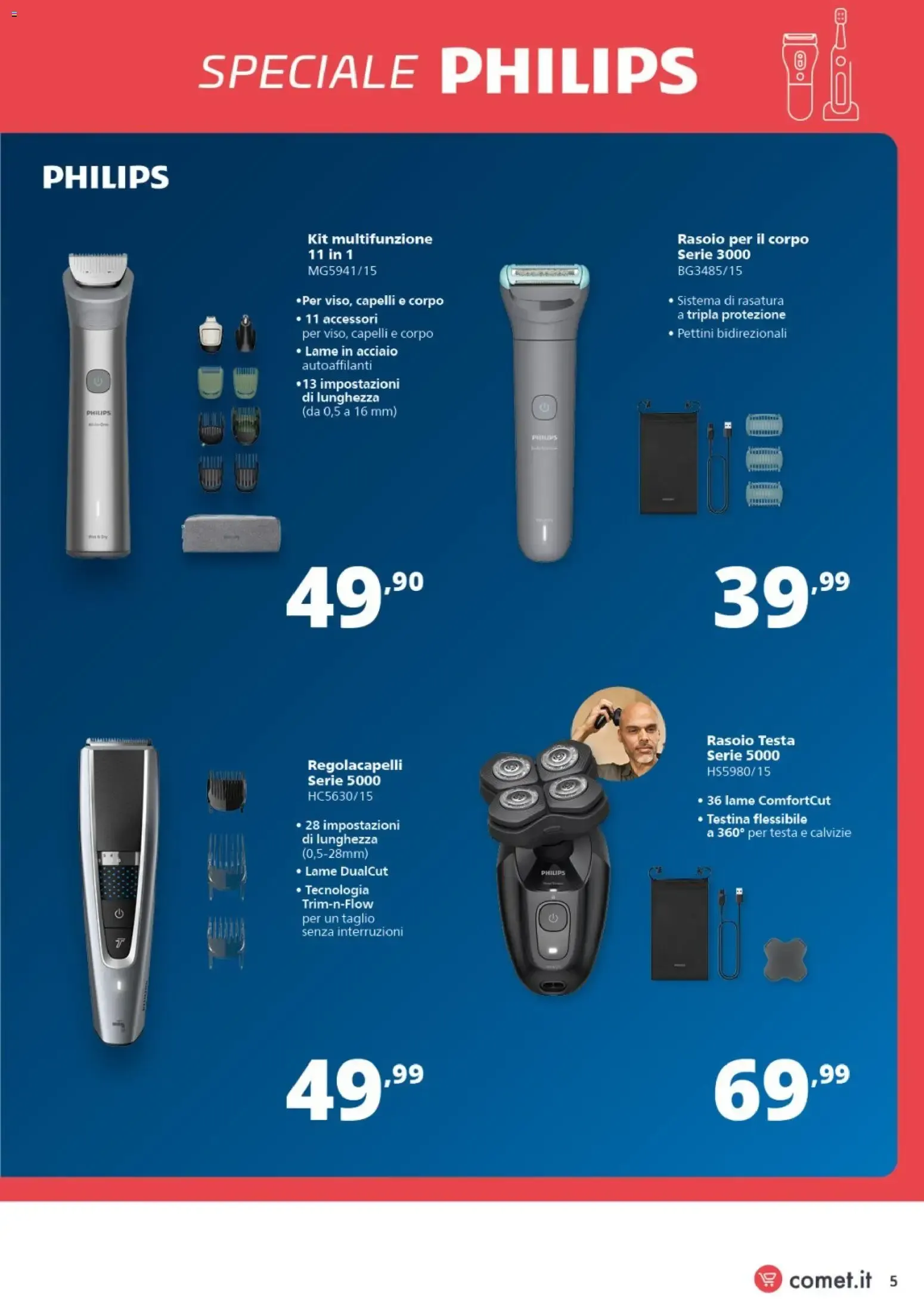 Nuovo Comet volantino Philips dal 24/09/2026 > offerte anteprima 🛍️ da 24 settembre a 11 ottobre di 2026 - Pagina del volantino 5