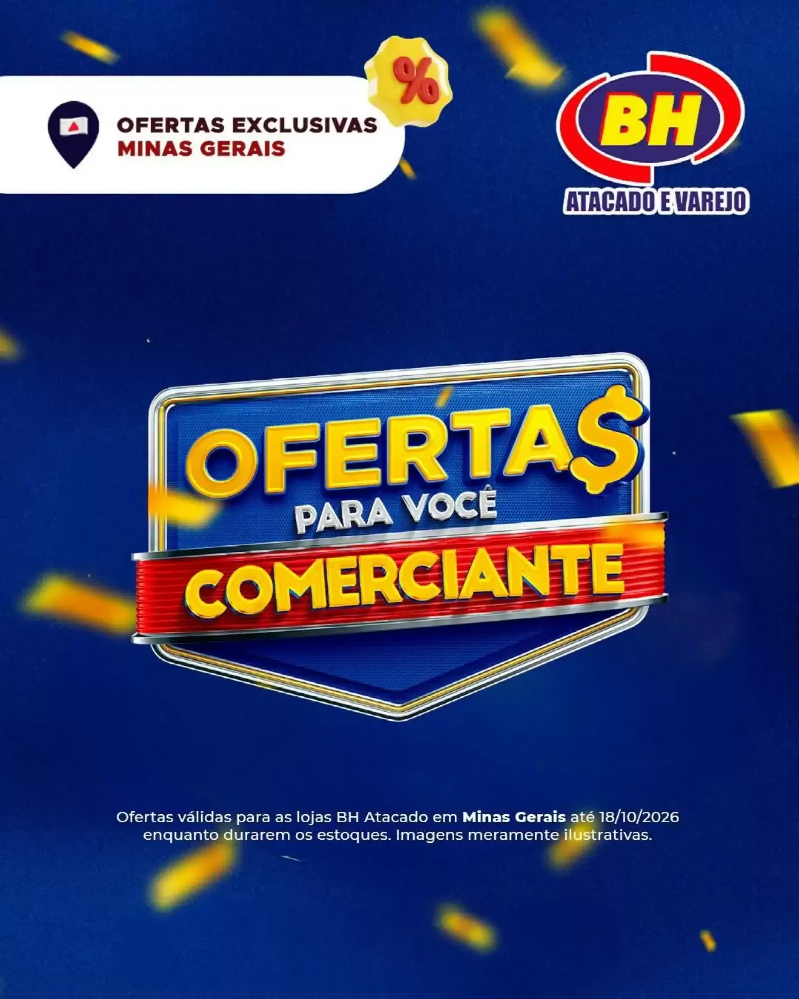 Encarte de Ofertas BH Atacado e Varejo para Comerciantes 13 de outubro até 18 de outubro 2026 - Pagina 1