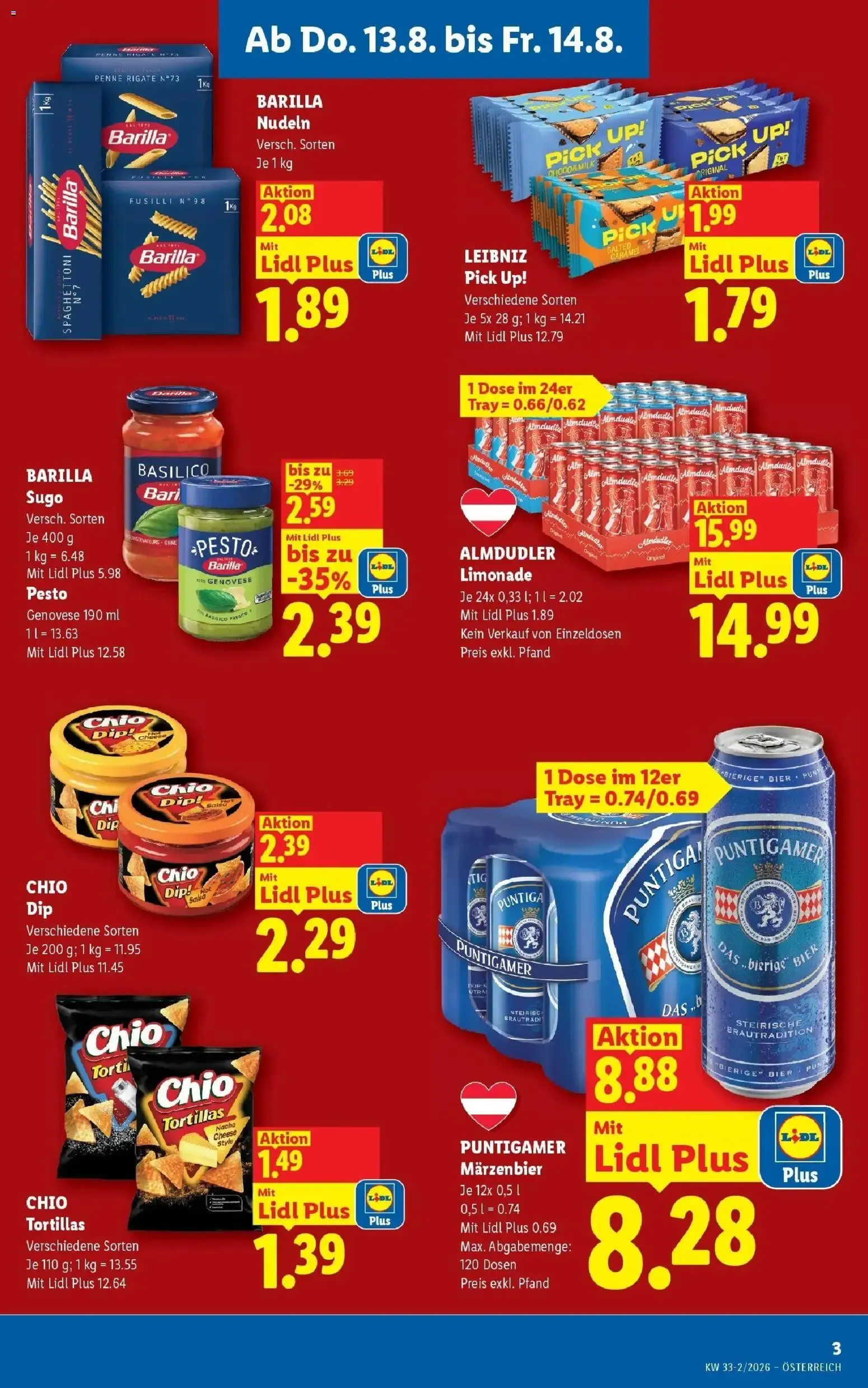 Mit Lidl Plus Österreichs günstigste Preise* von 13. August bis 14. August 2026 - Flugblätt seite 3